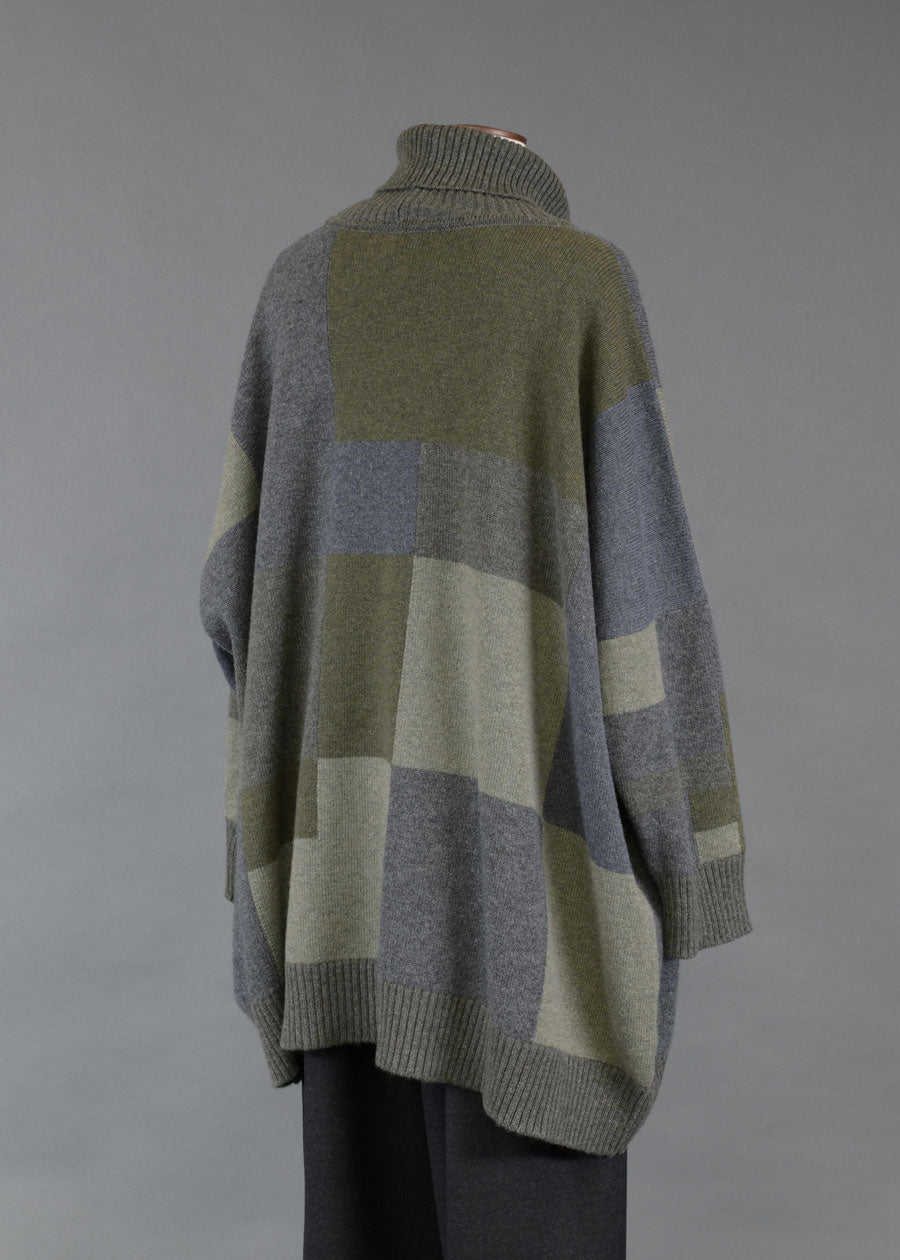 cashmere roll neck sweater - long