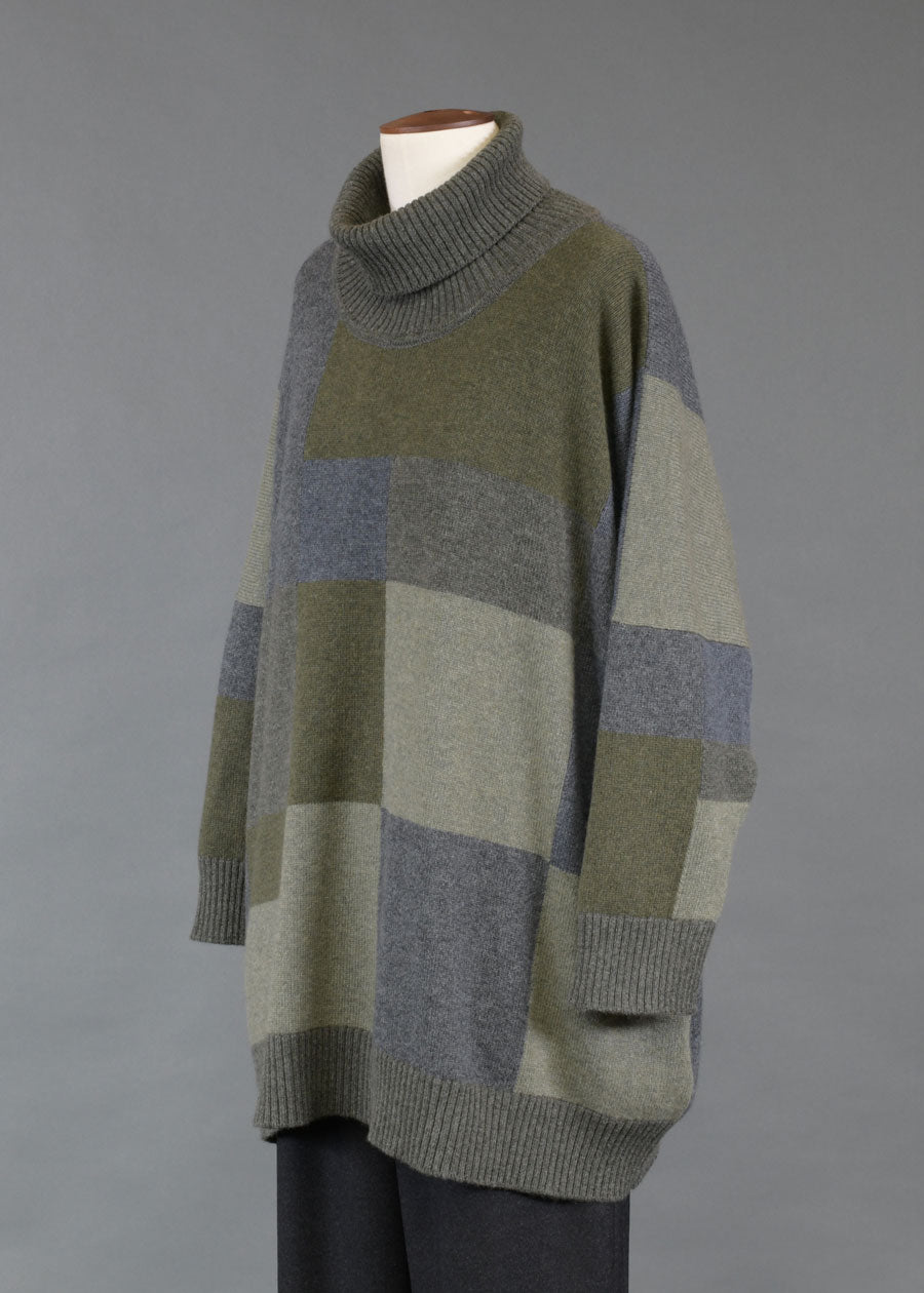cashmere roll neck sweater - long