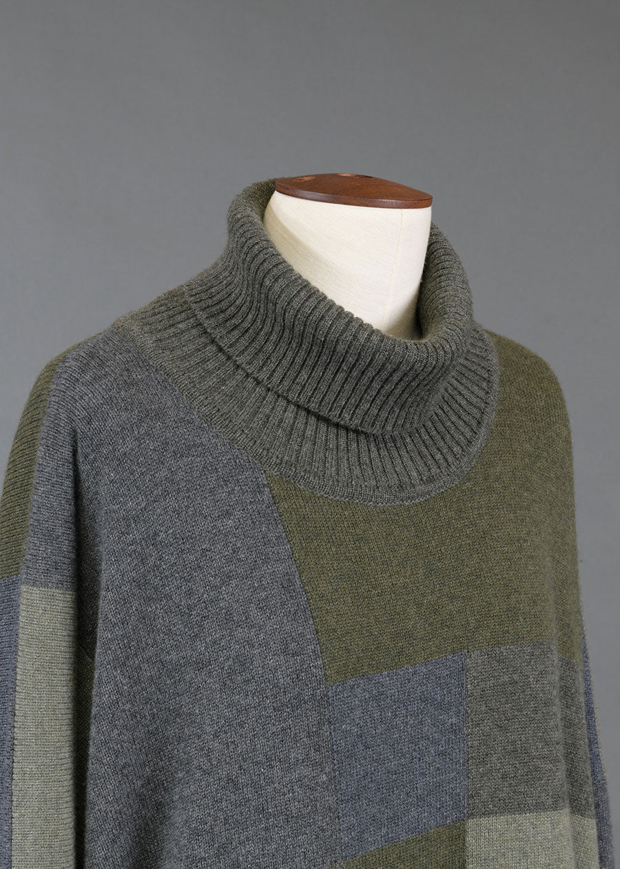 cashmere roll neck sweater - long