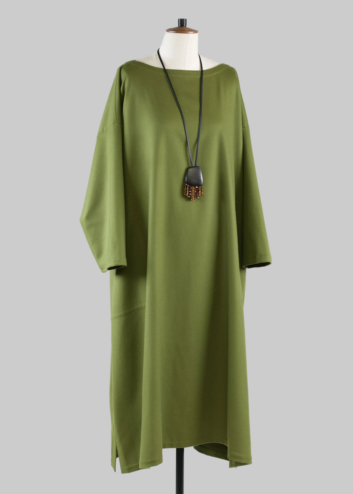 cashmere wide a-line scoop neck dress (fernlight)