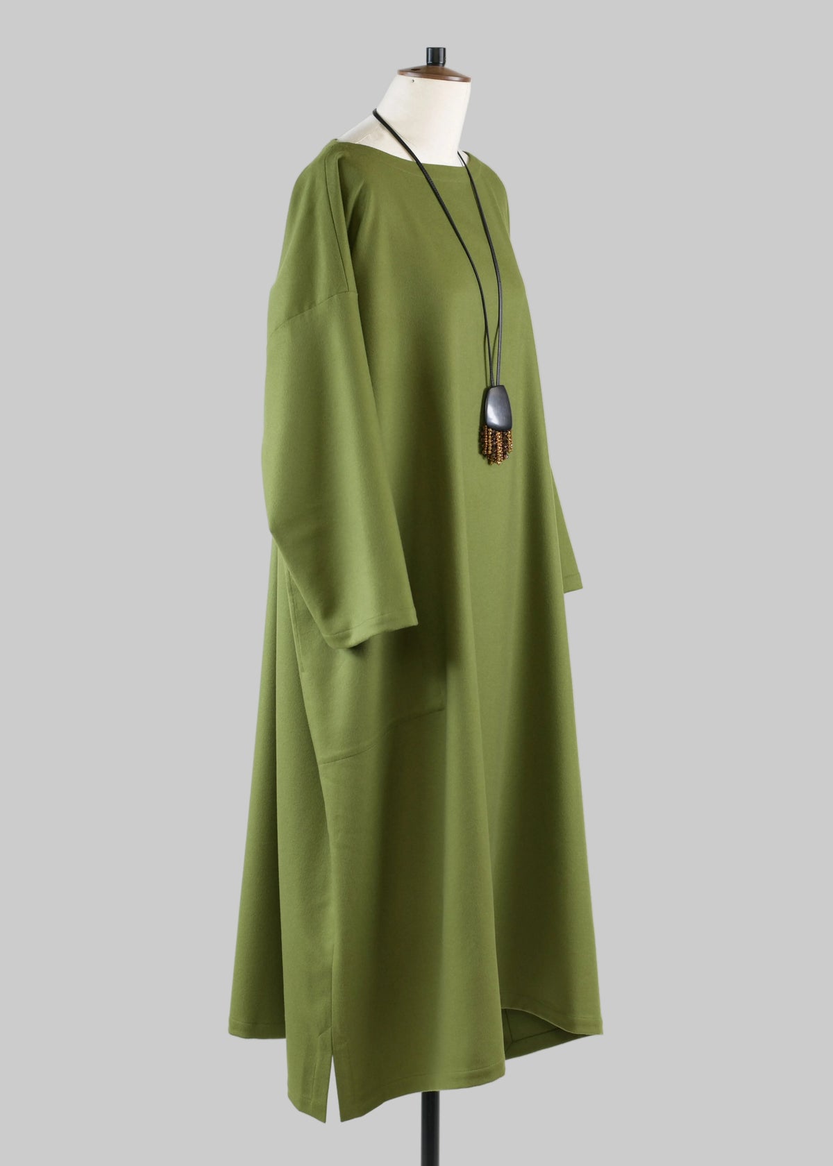 cashmere wide a-line scoop neck dress (fernlight)