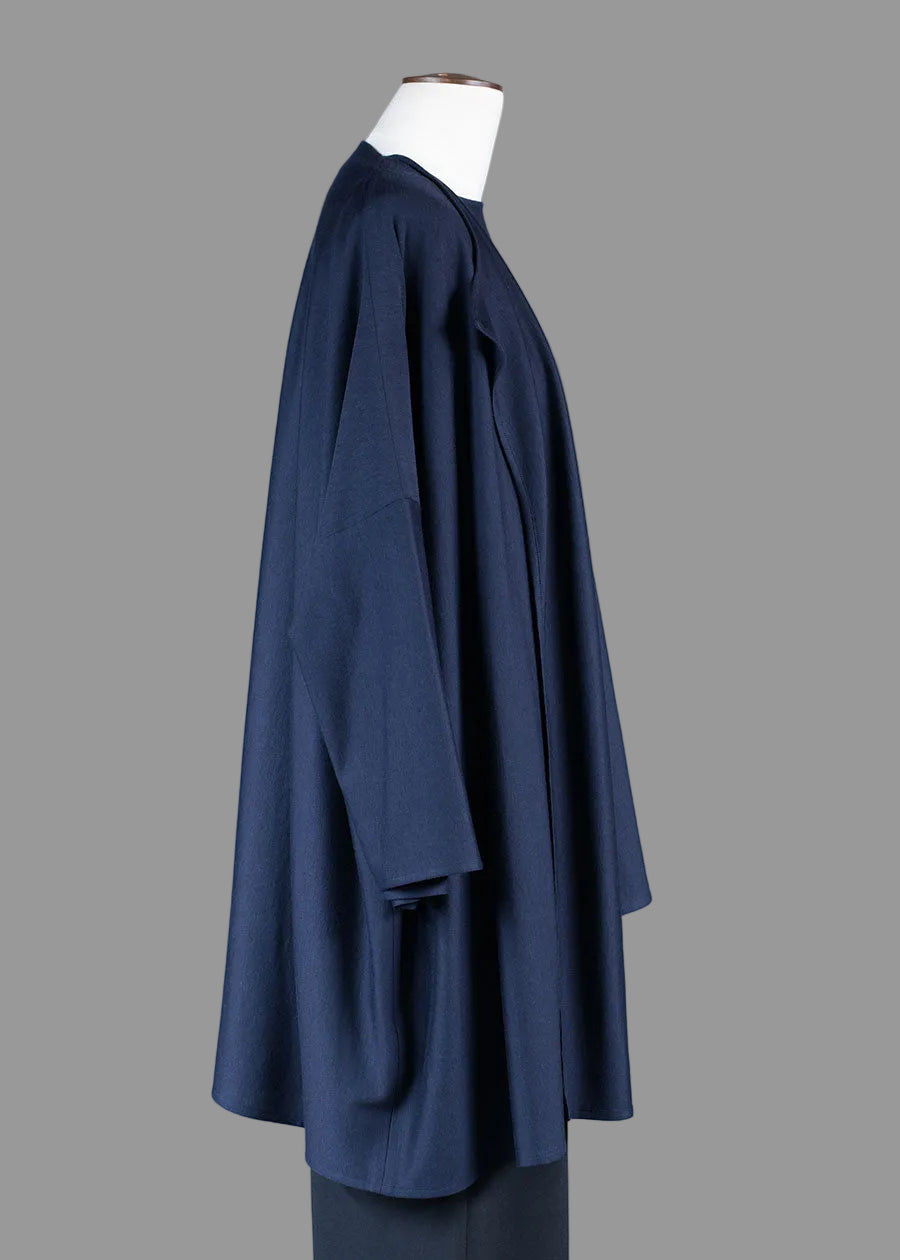 cashmere silk jersey extra wide slim sleeve jacket - long plus