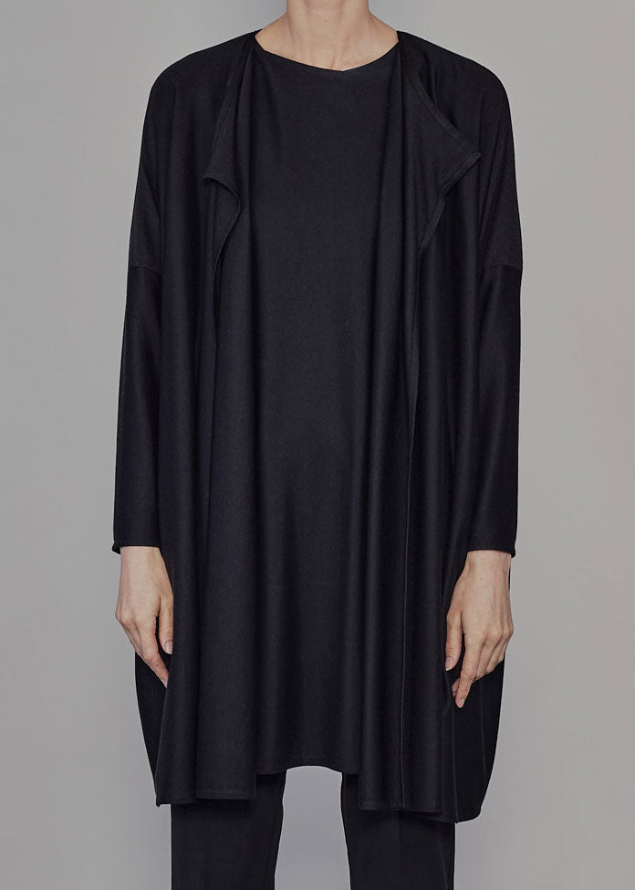 cashmere silk mix extra wide slim sleeve jacket - long plus