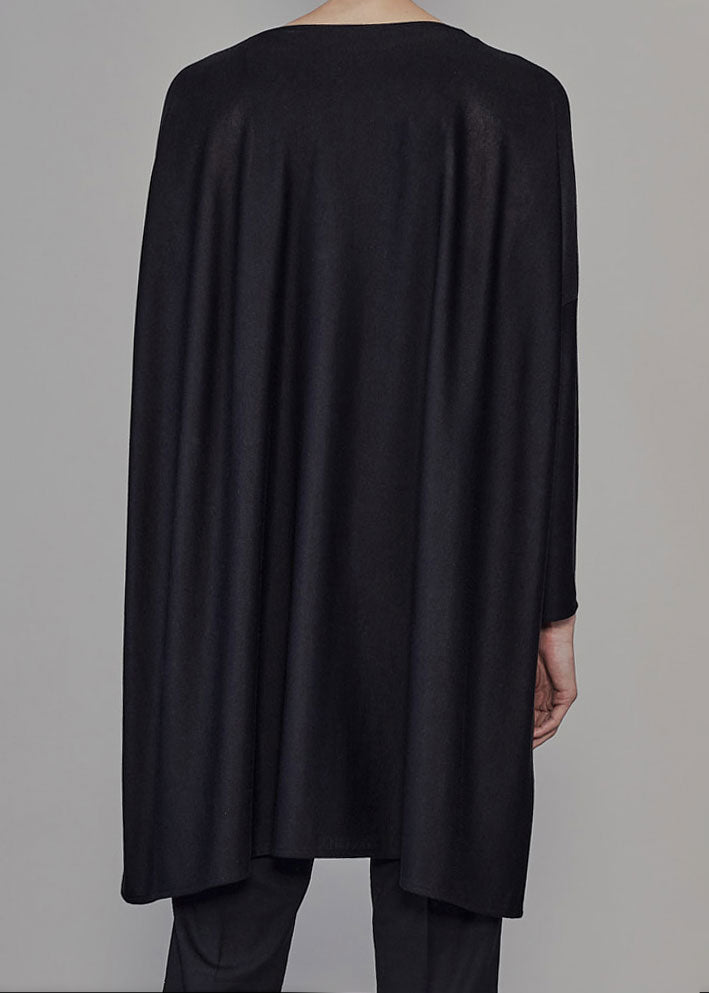 cashmere silk mix extra wide slim sleeve jacket - long plus