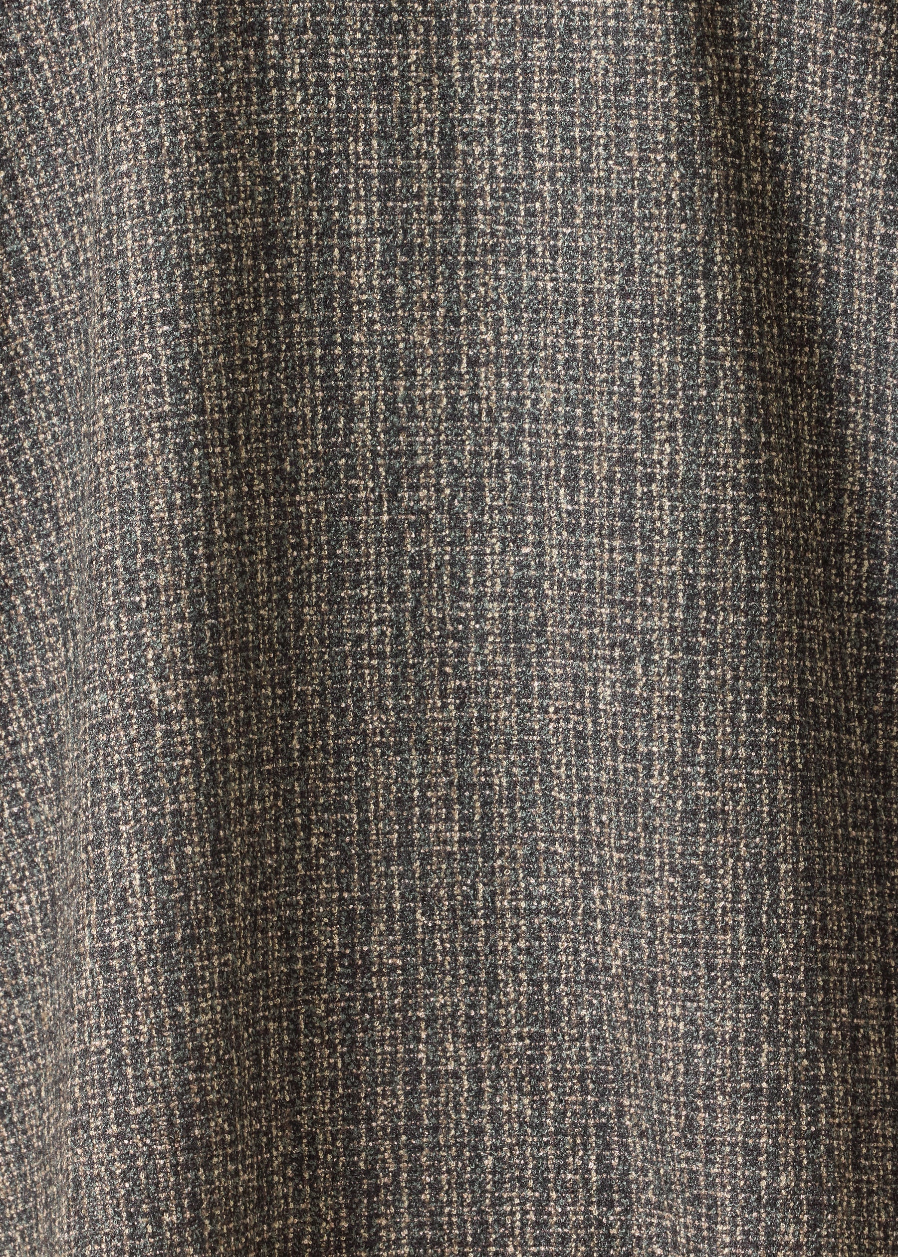 wool silk mix wide A-line shirt jacket with collar - long