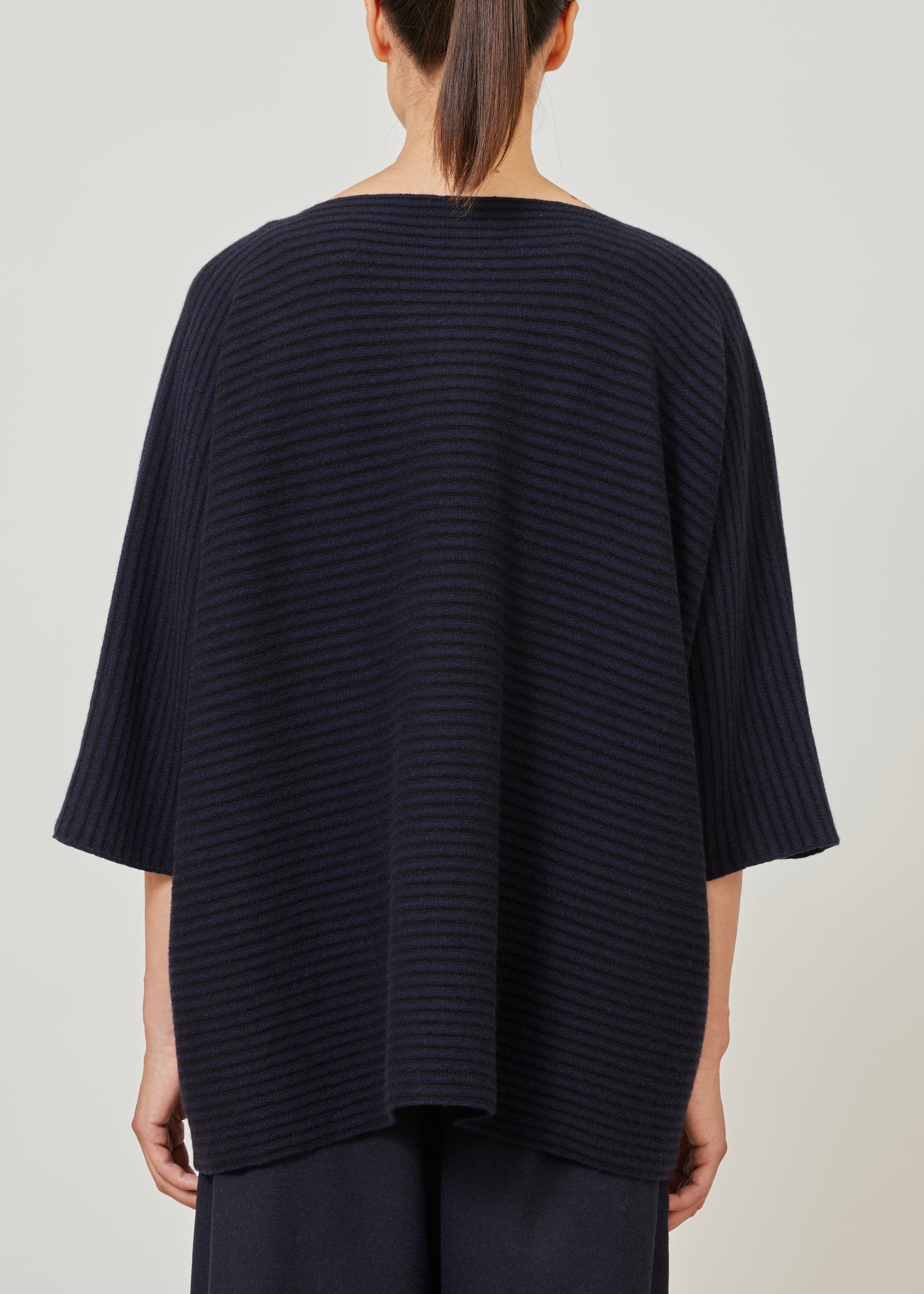 square 3/4 sleeve sweater - long