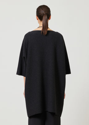 3/4 sleeve wide square sweater - very long