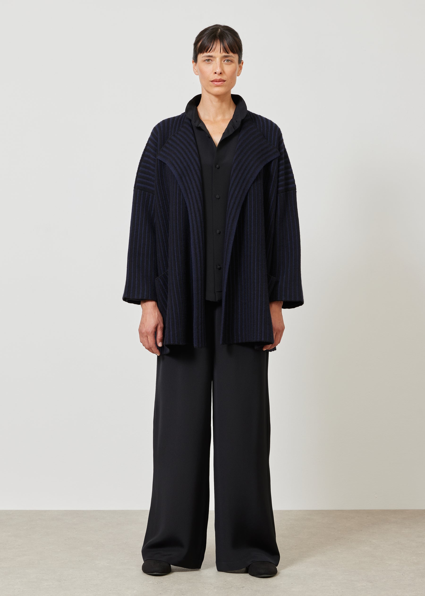 knitted jacket coat cardigan - mid plus