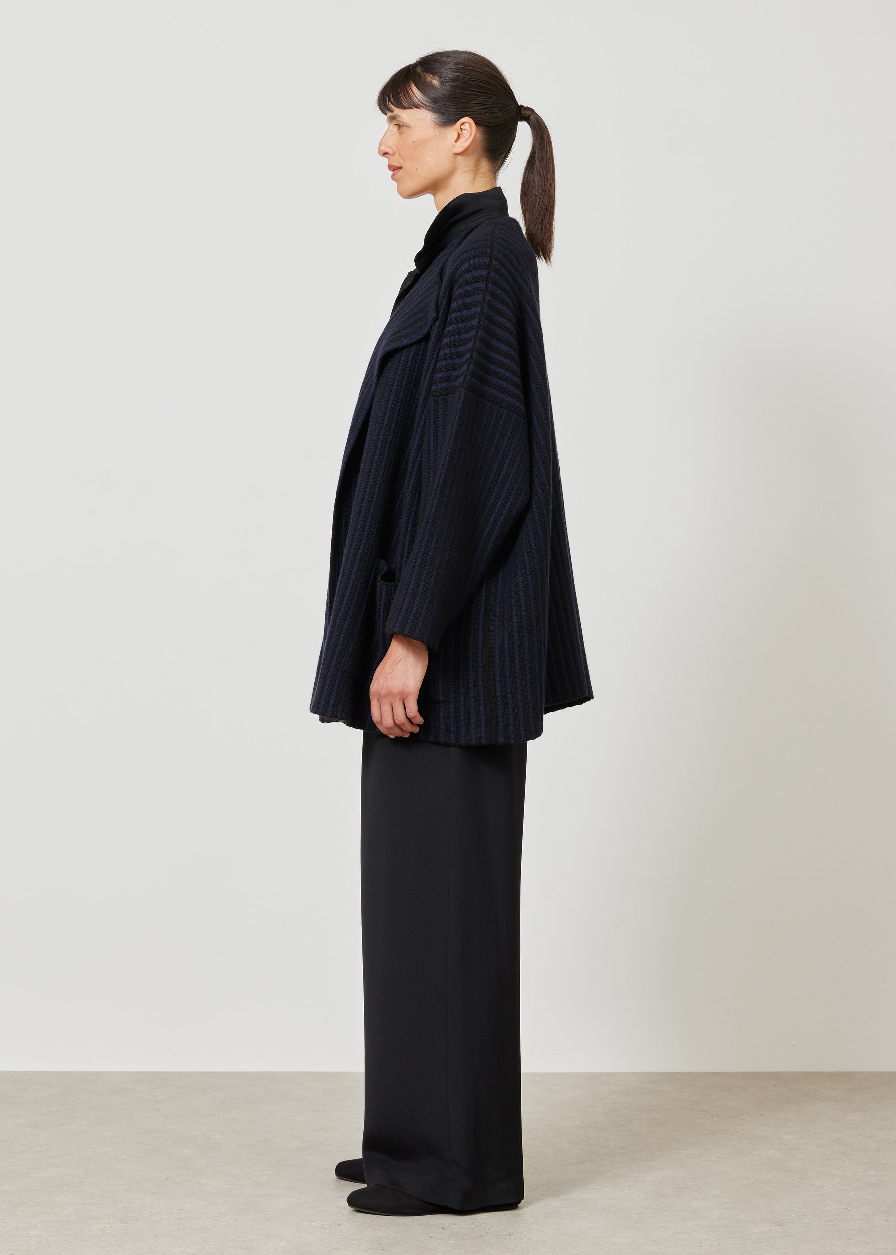 knitted jacket coat cardigan - mid plus