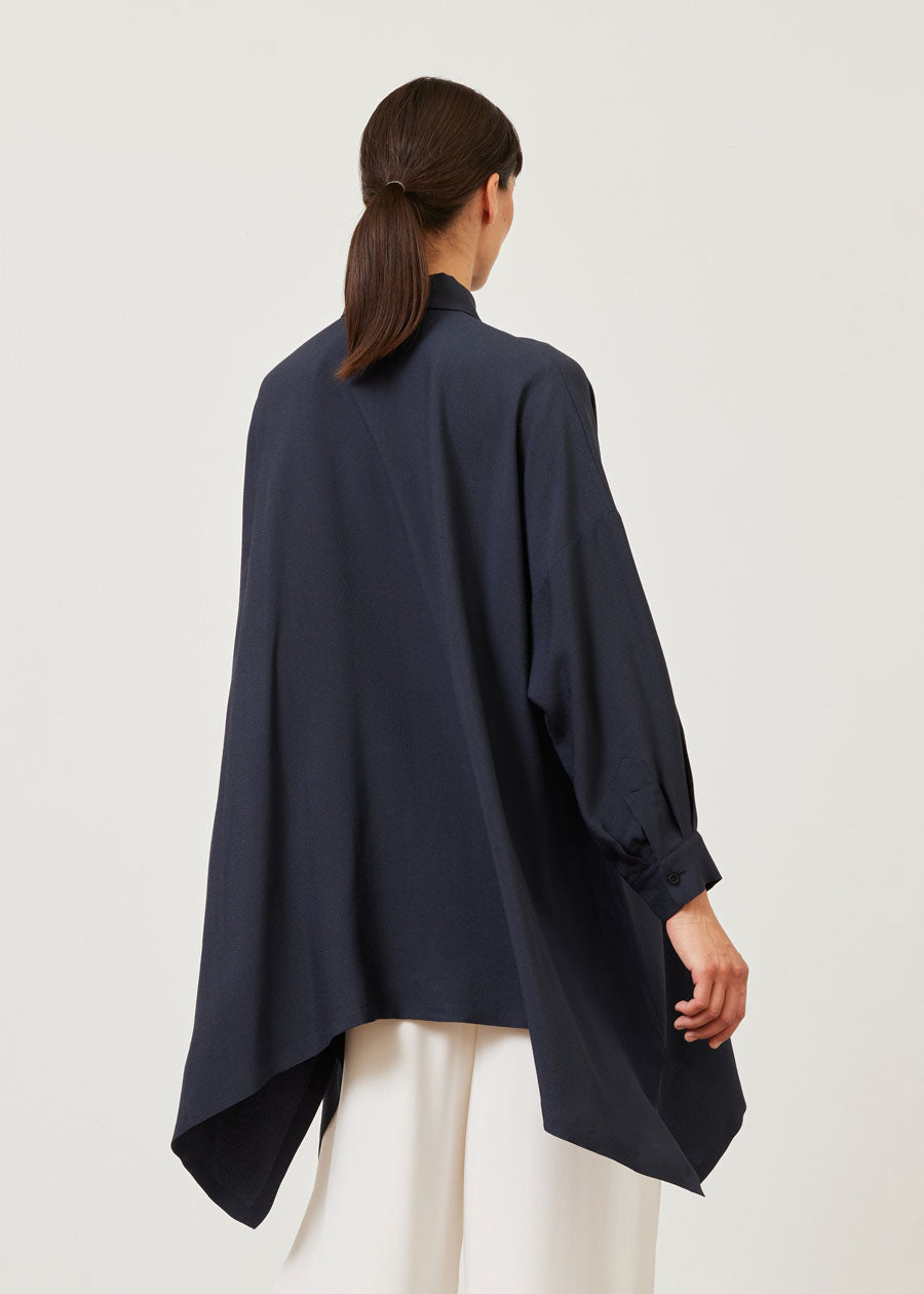 silk dps shirt with collar - long plus
