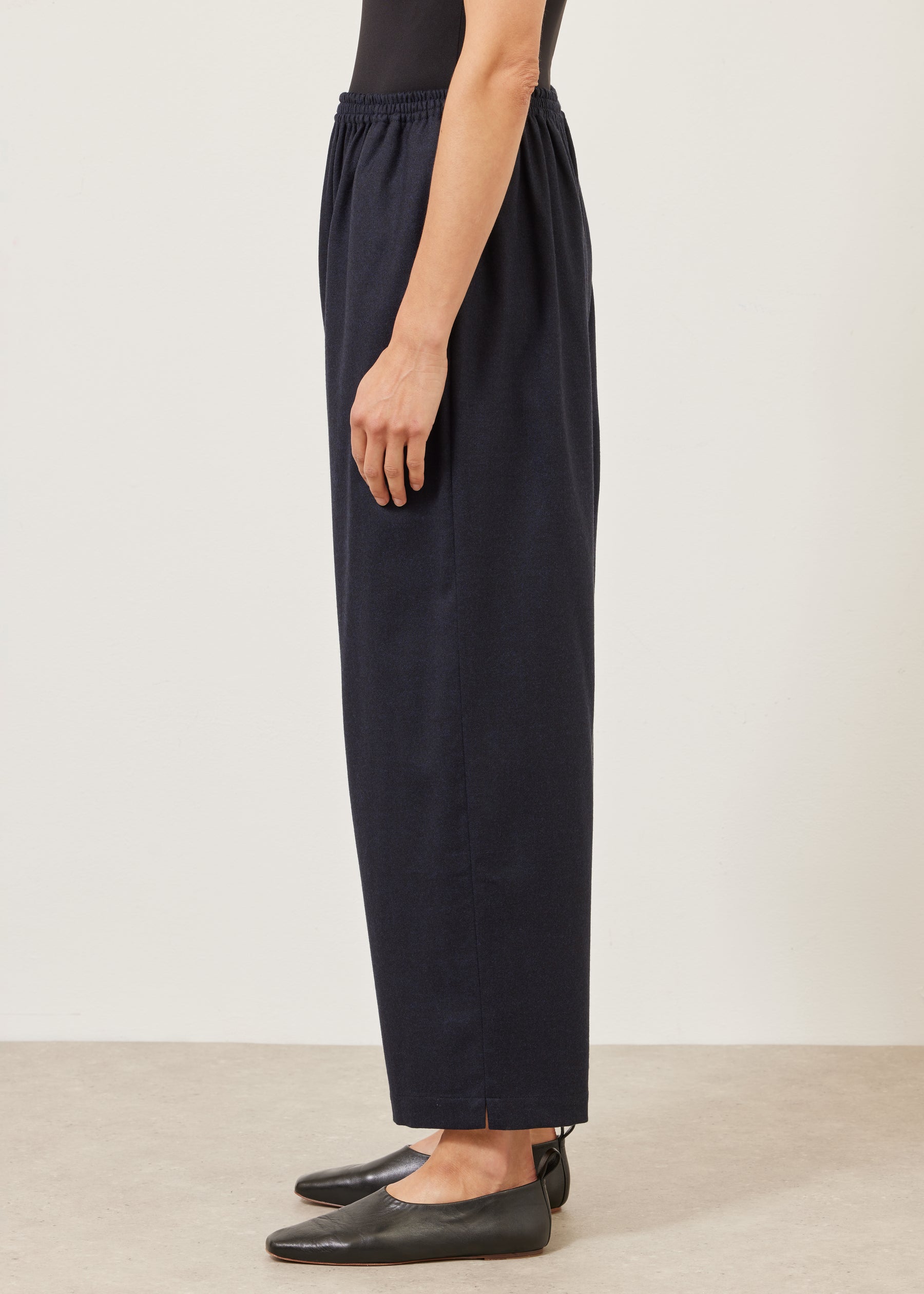 longer japanese trouser with ankle slits