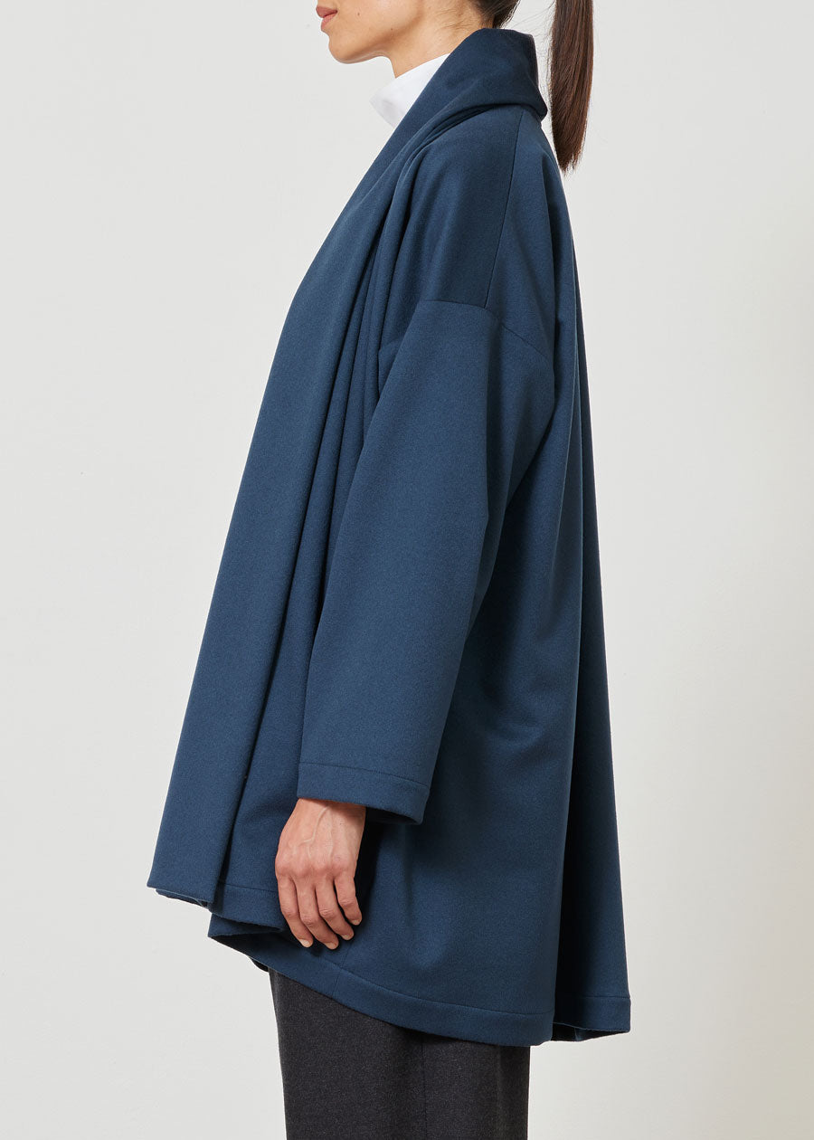 cashmere wide a-line shawl collar coat - long plus