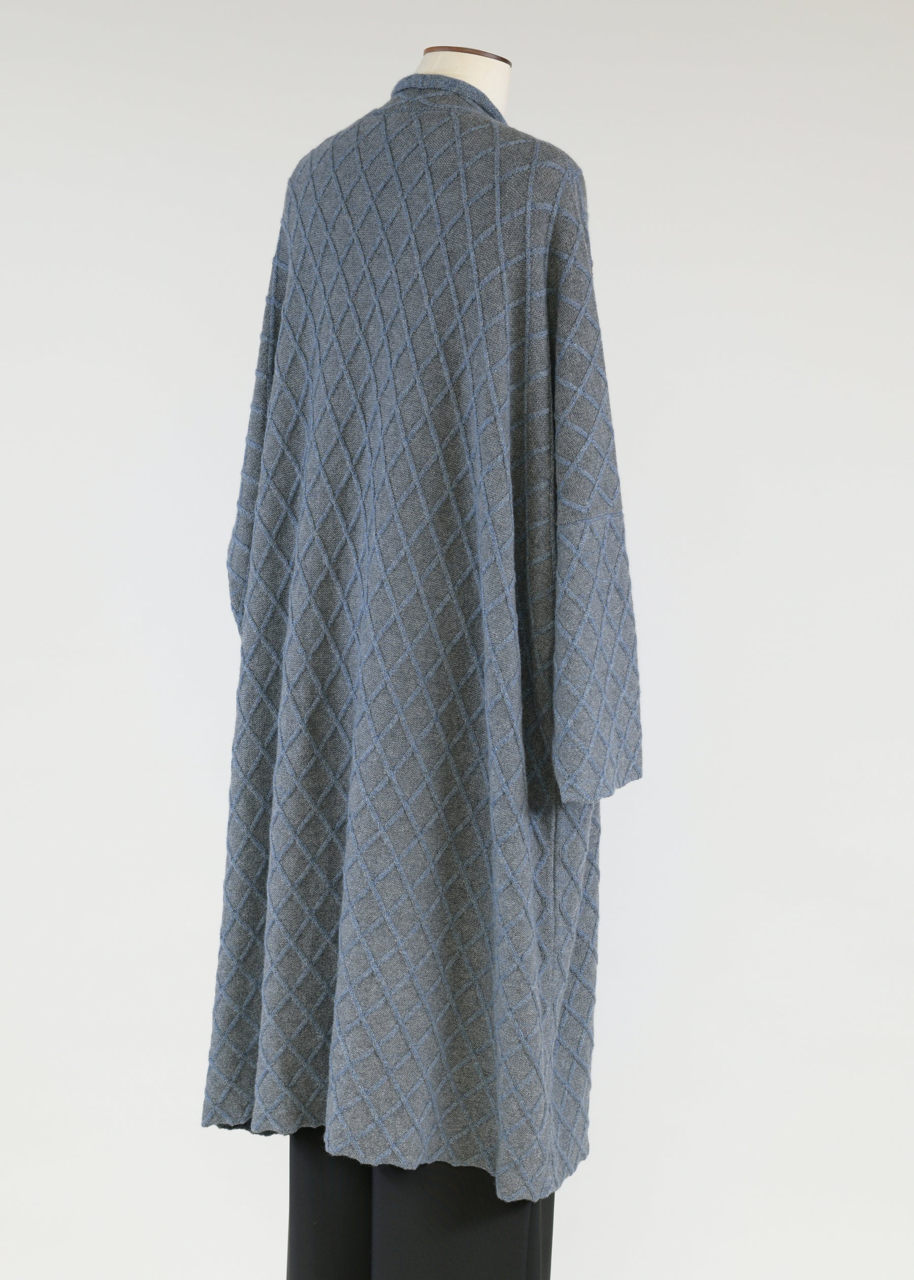 cashmere open collar cardigan coat