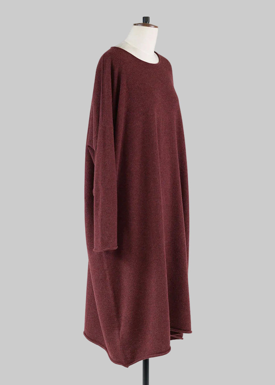 cashmere a-line bateau neck dress (darkspice)