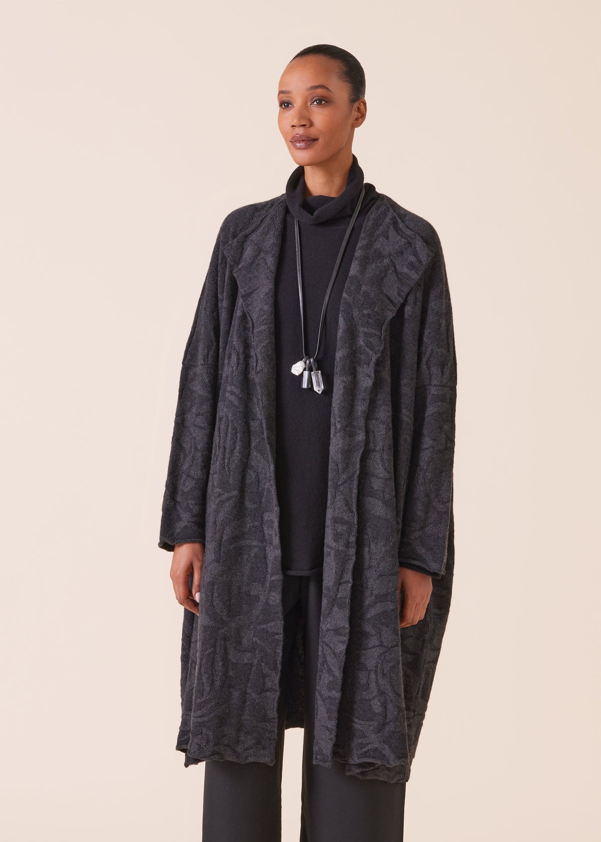 cashmere wide jacket coat cardigan - very long