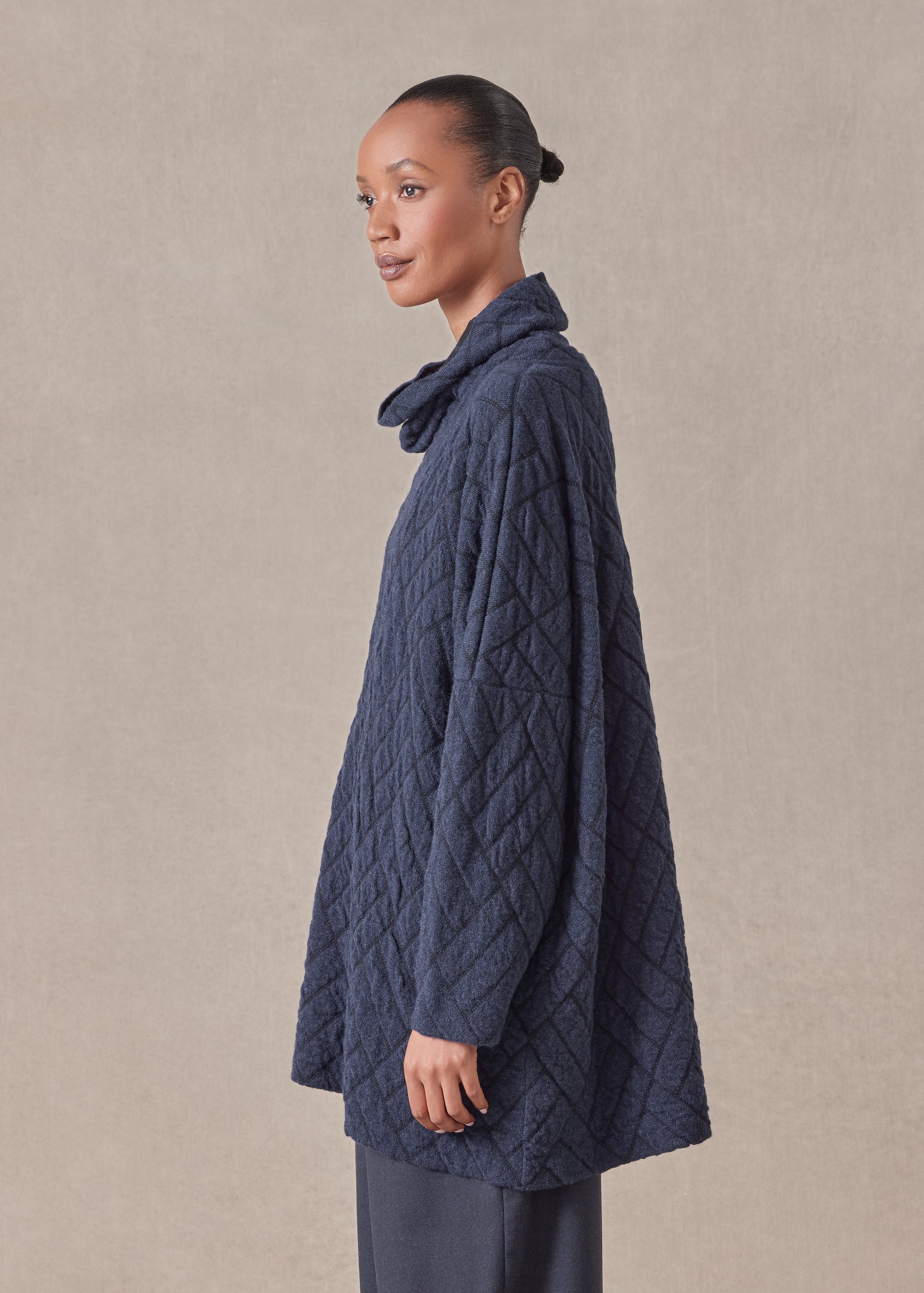 cashmere knitted monks top - long