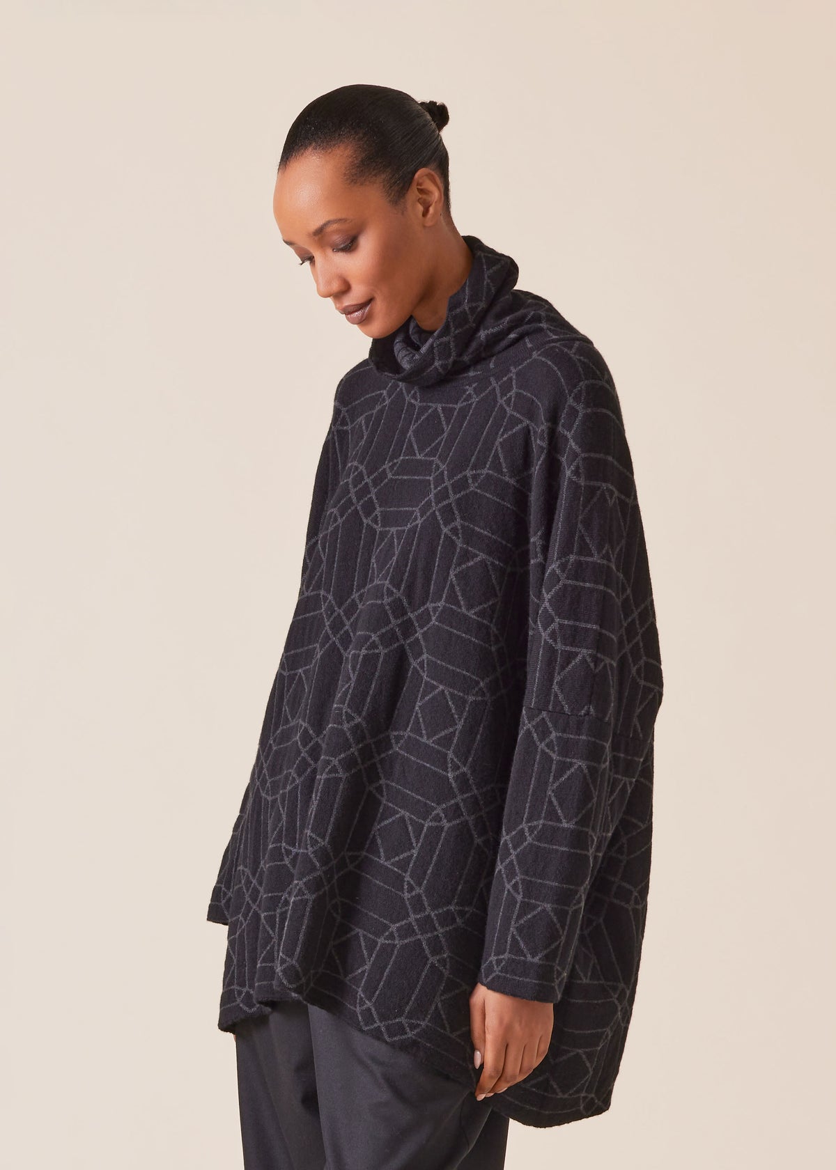 cashmere knitted monks top - long