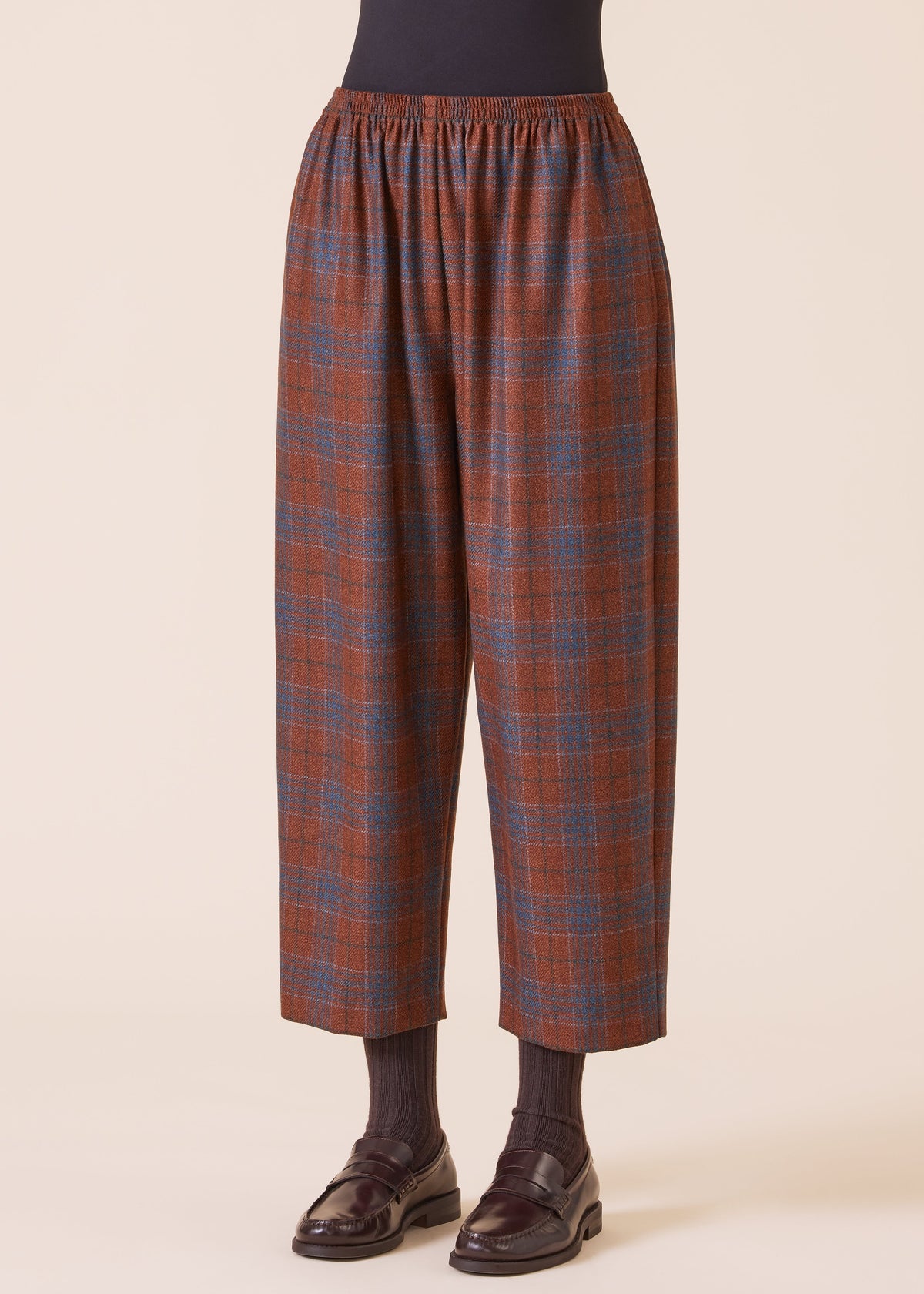 wool silk mix japanese trouser (rustblue)