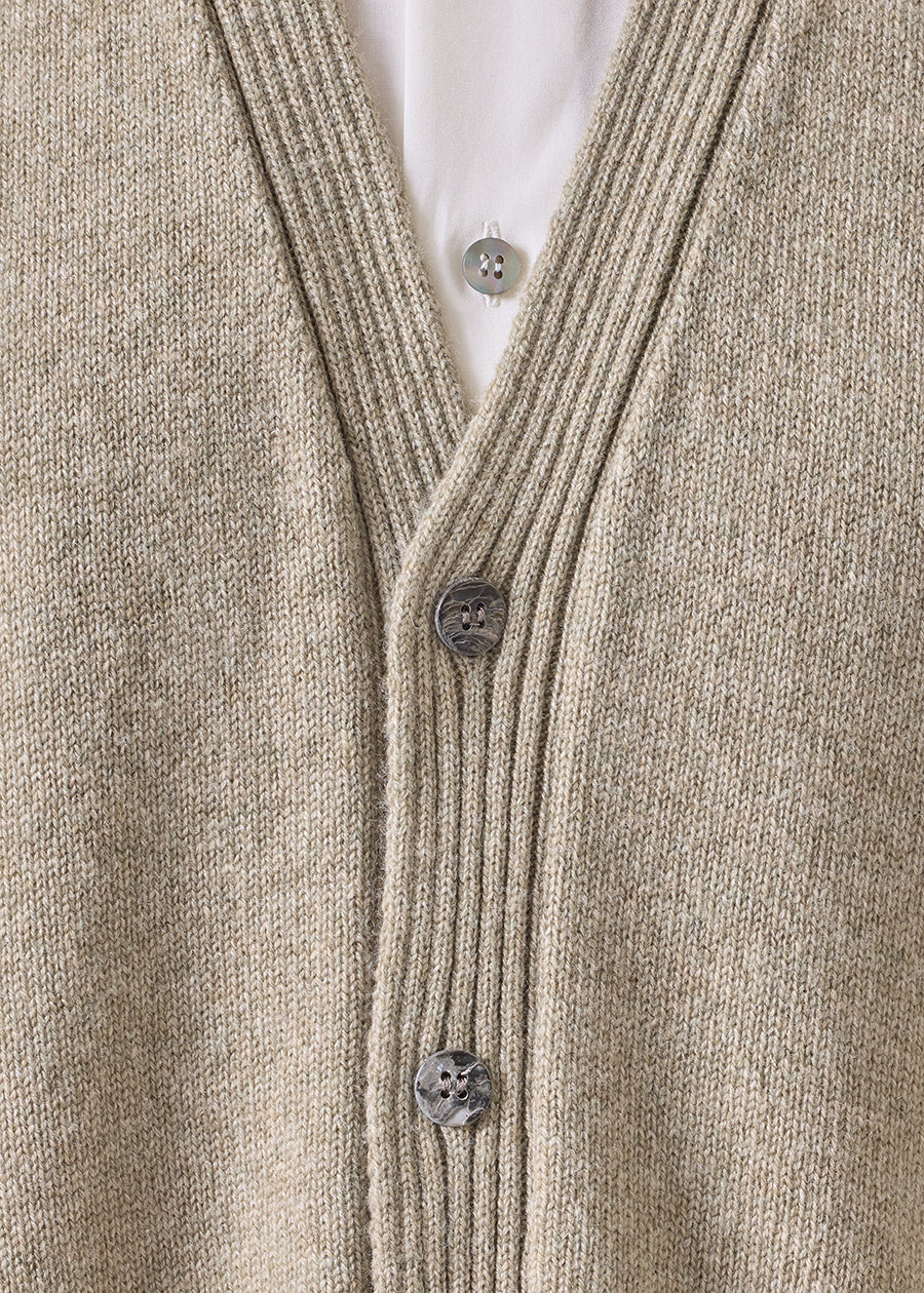 cashmere a-line sleeveless v neck cardigan - mid plus
