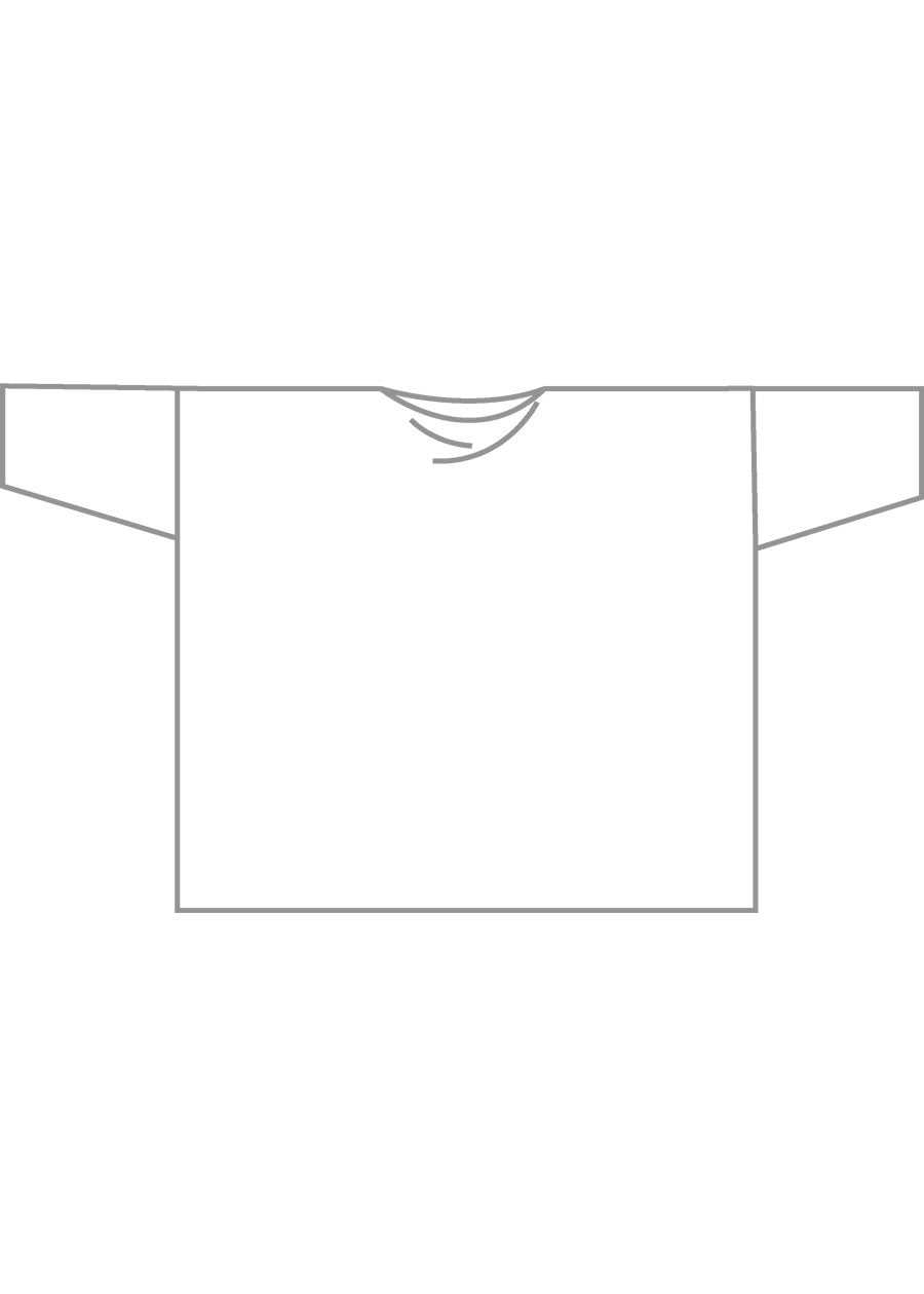 cashmere square 3/4 sleeve top - long