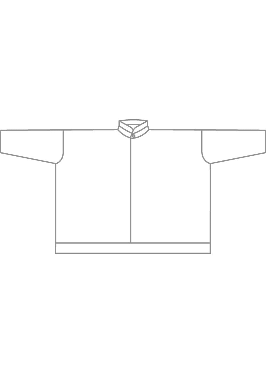 cotton wide longer back double stand collar shirt - mid plus