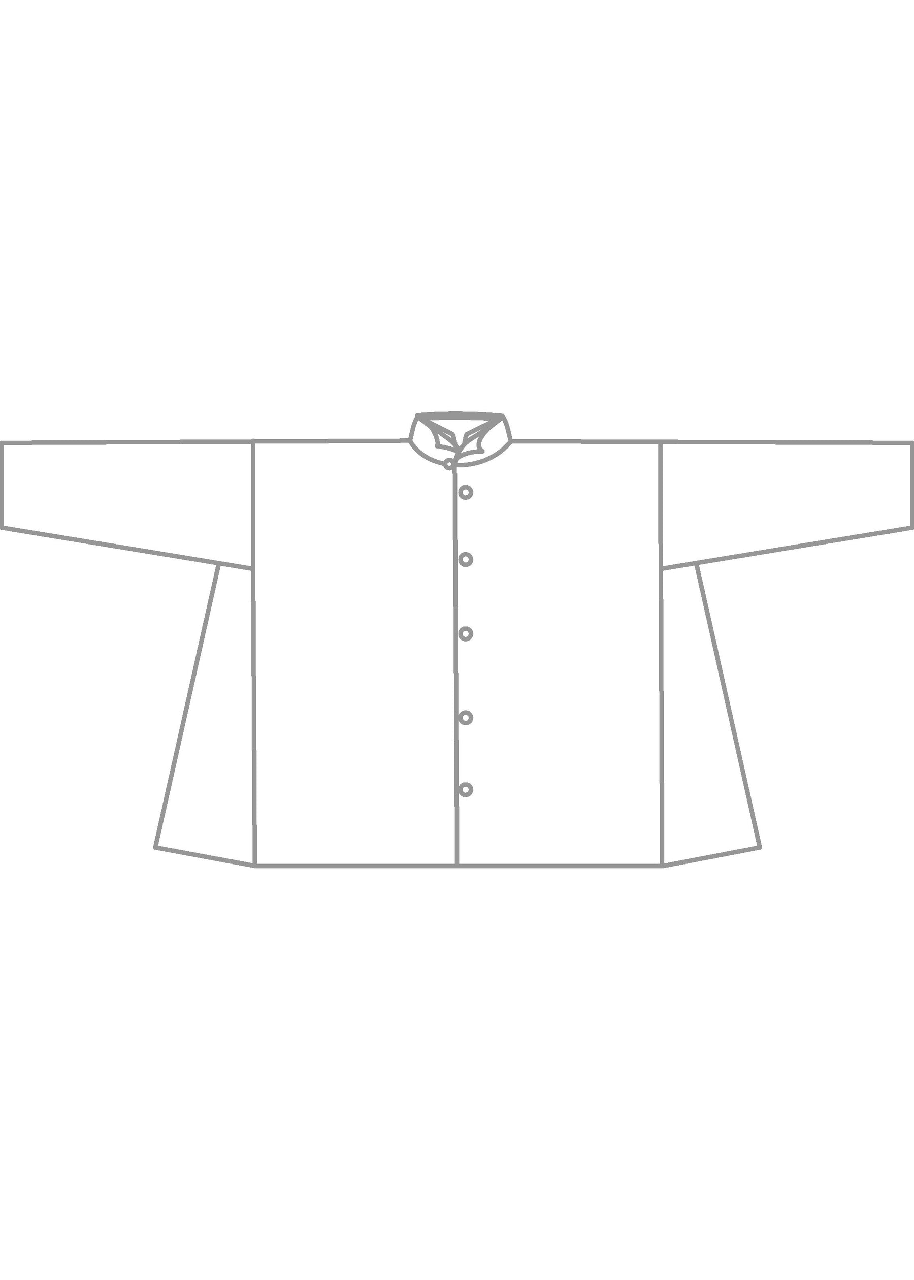 cotton side panelled two collar shirt - mid plus