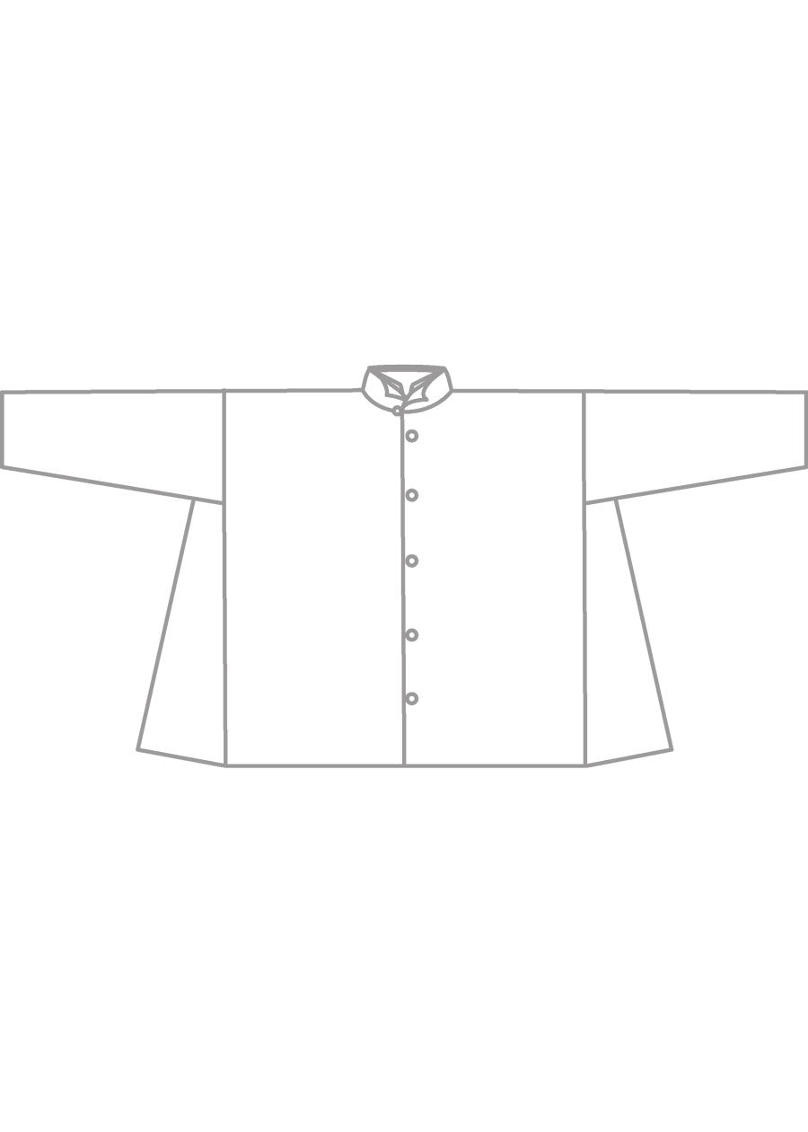 cotton side panelled two collar shirt - mid plus