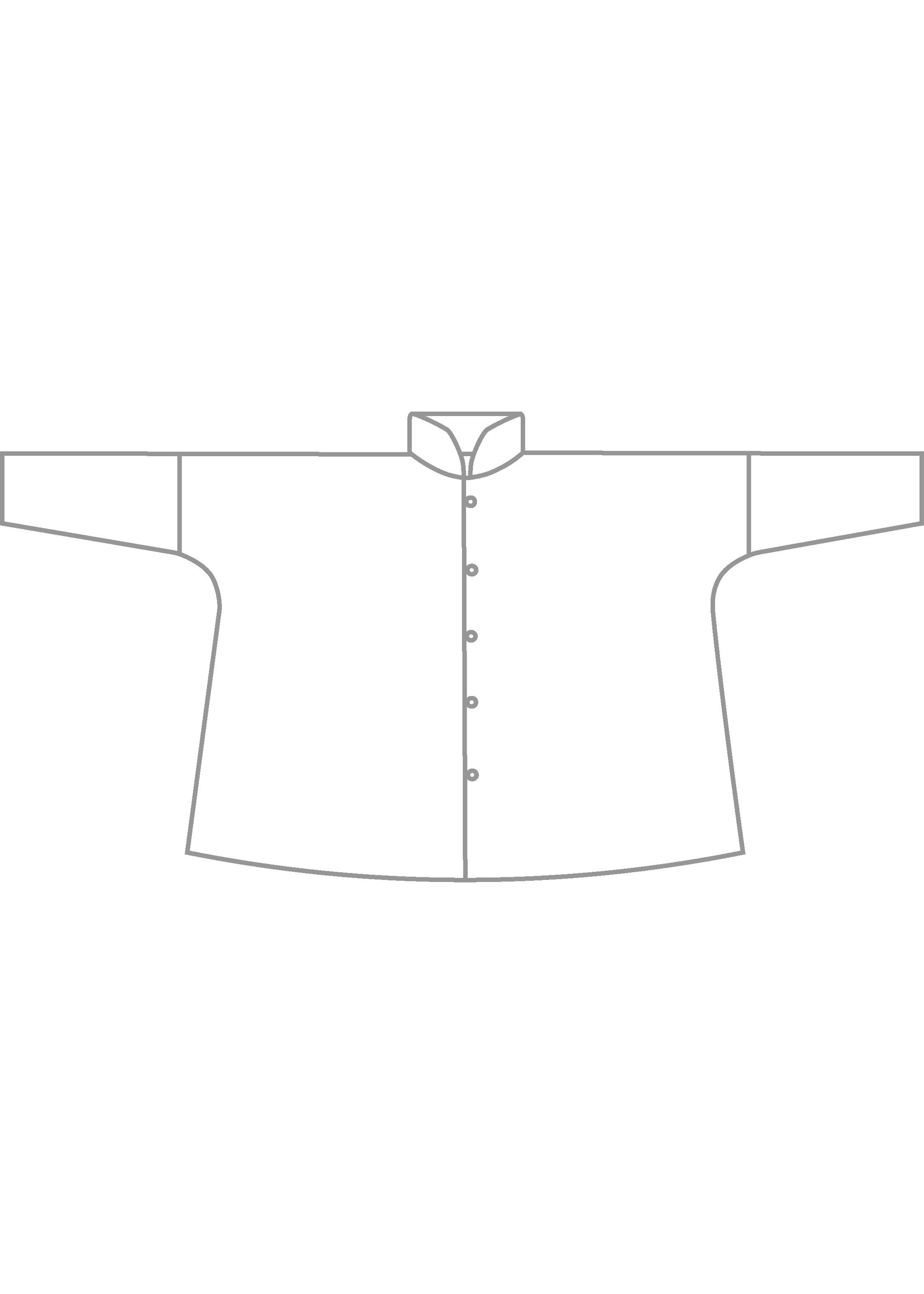 cotton chinese imperial shirt with chinese collar - mid plus