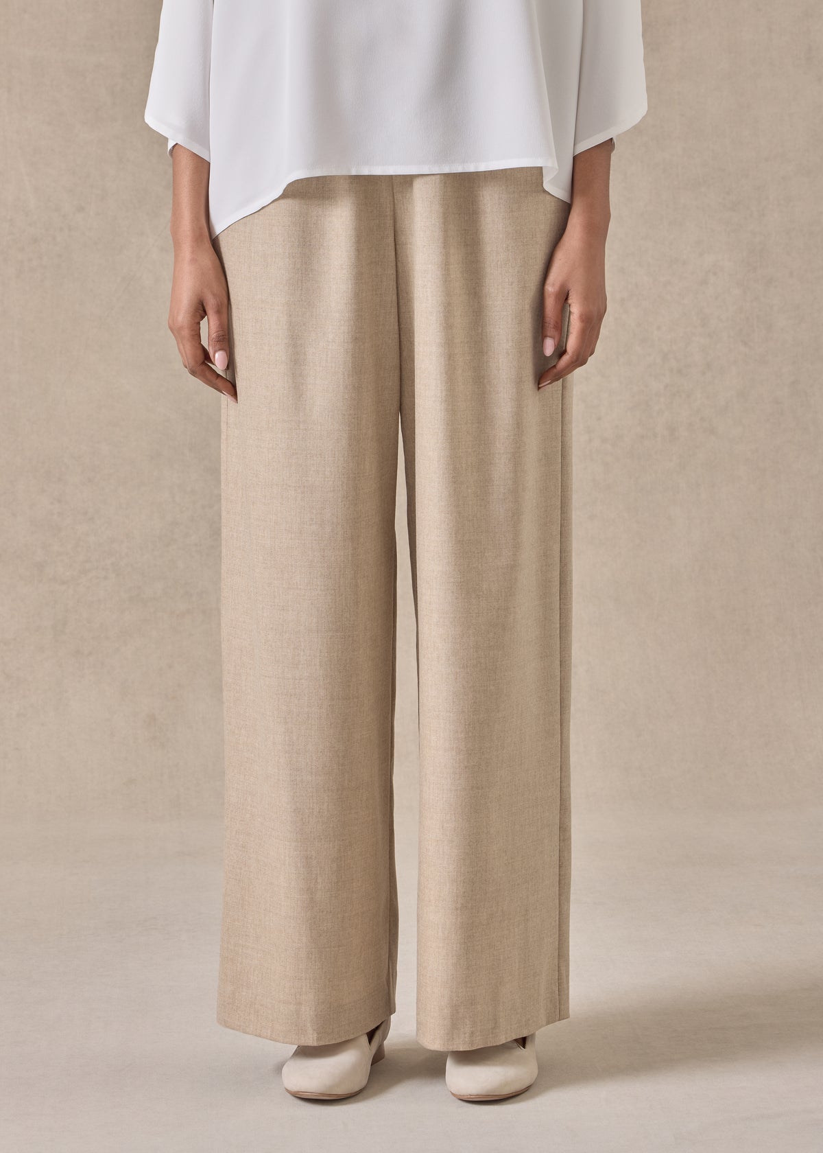 cashmere wool mix flared trouser
