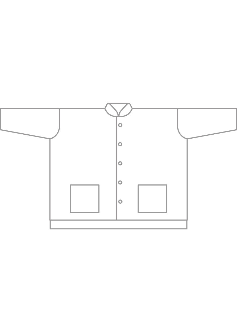 wool wide longer back mandarin jacket- long