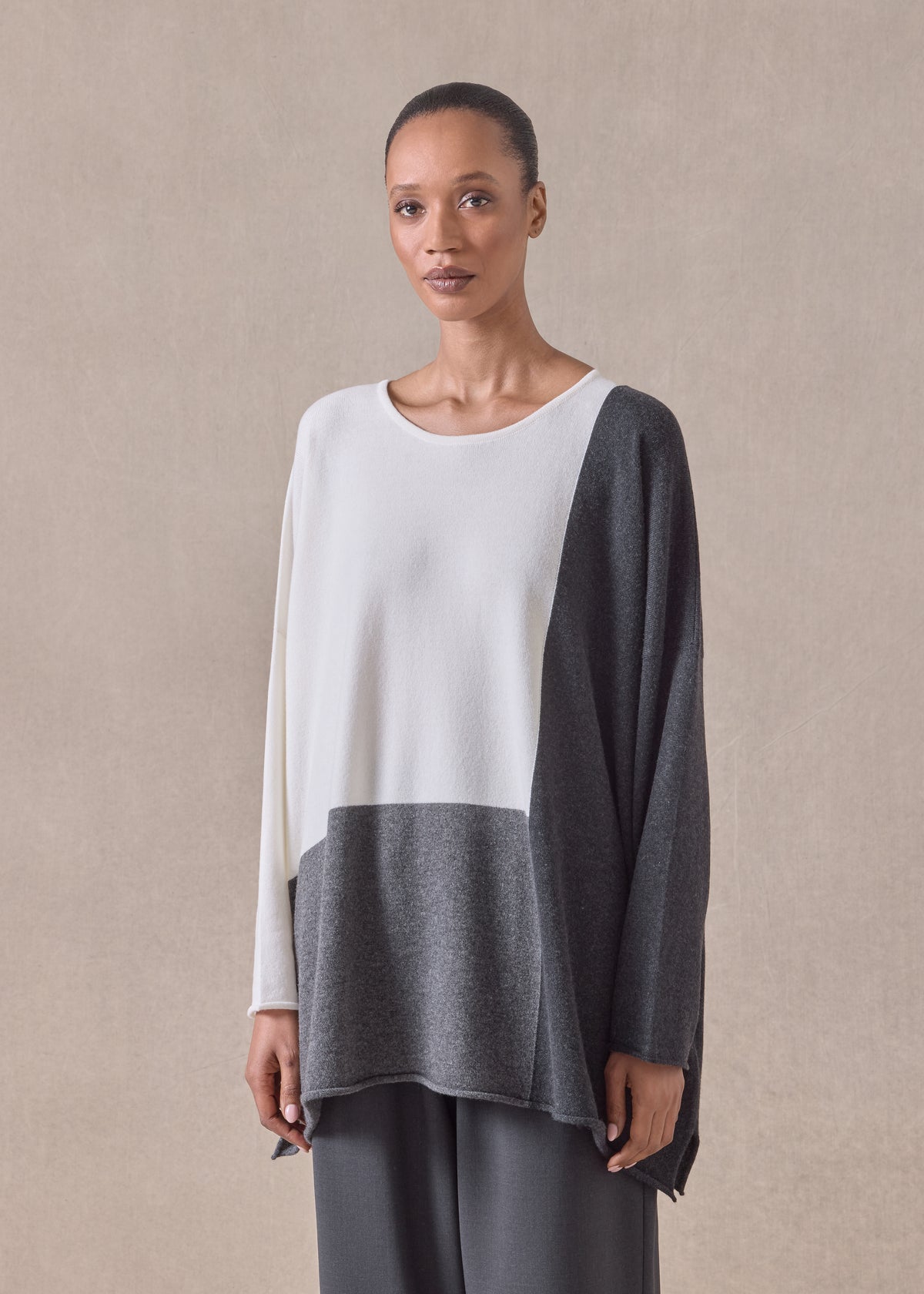 cashmere bateau neck sweater - long