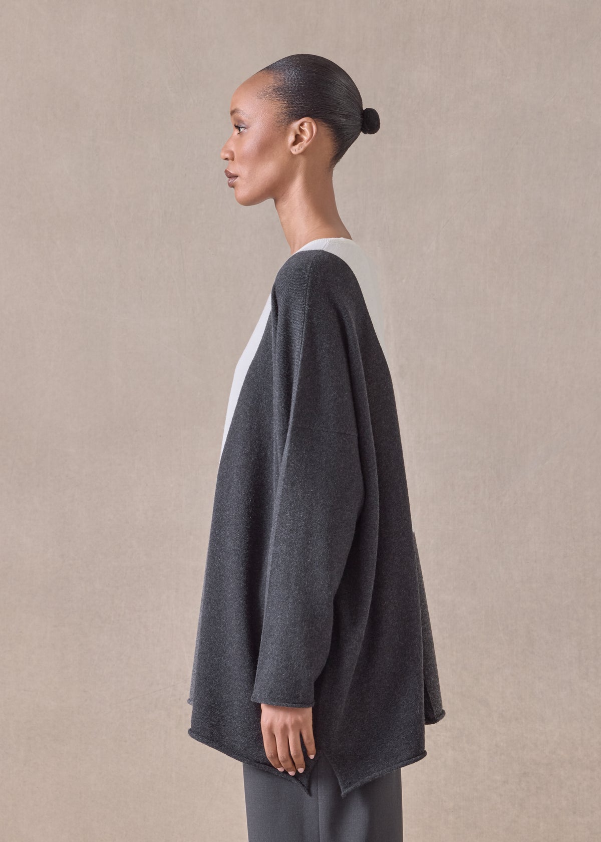 cashmere bateau neck sweater - long