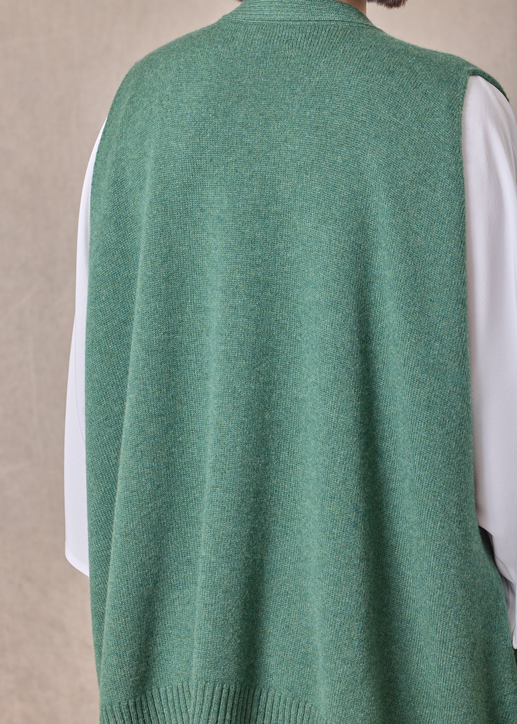 cashmere a-line sleeveless v neck cardigan - mid plus