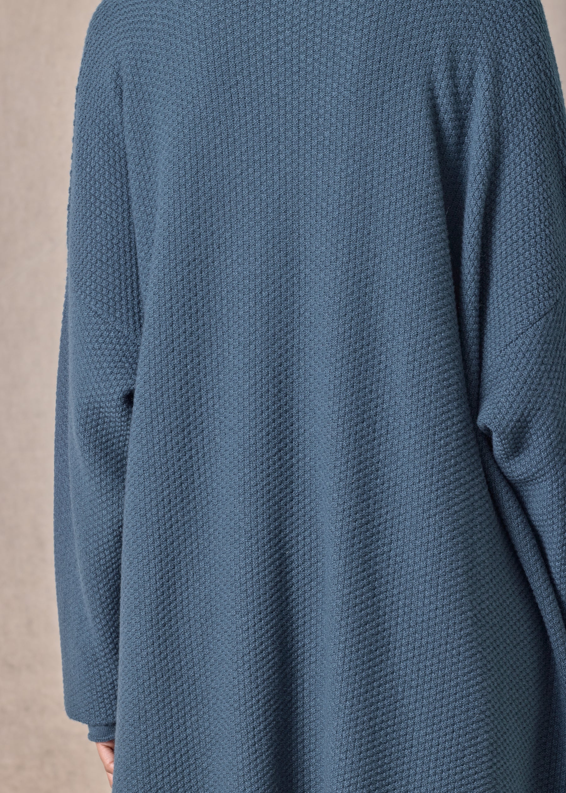 cashmere a-line scrunch shawl collar cardigan - very long