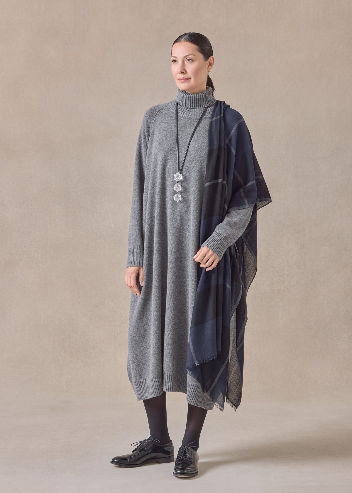 cashmere tartan check scarf