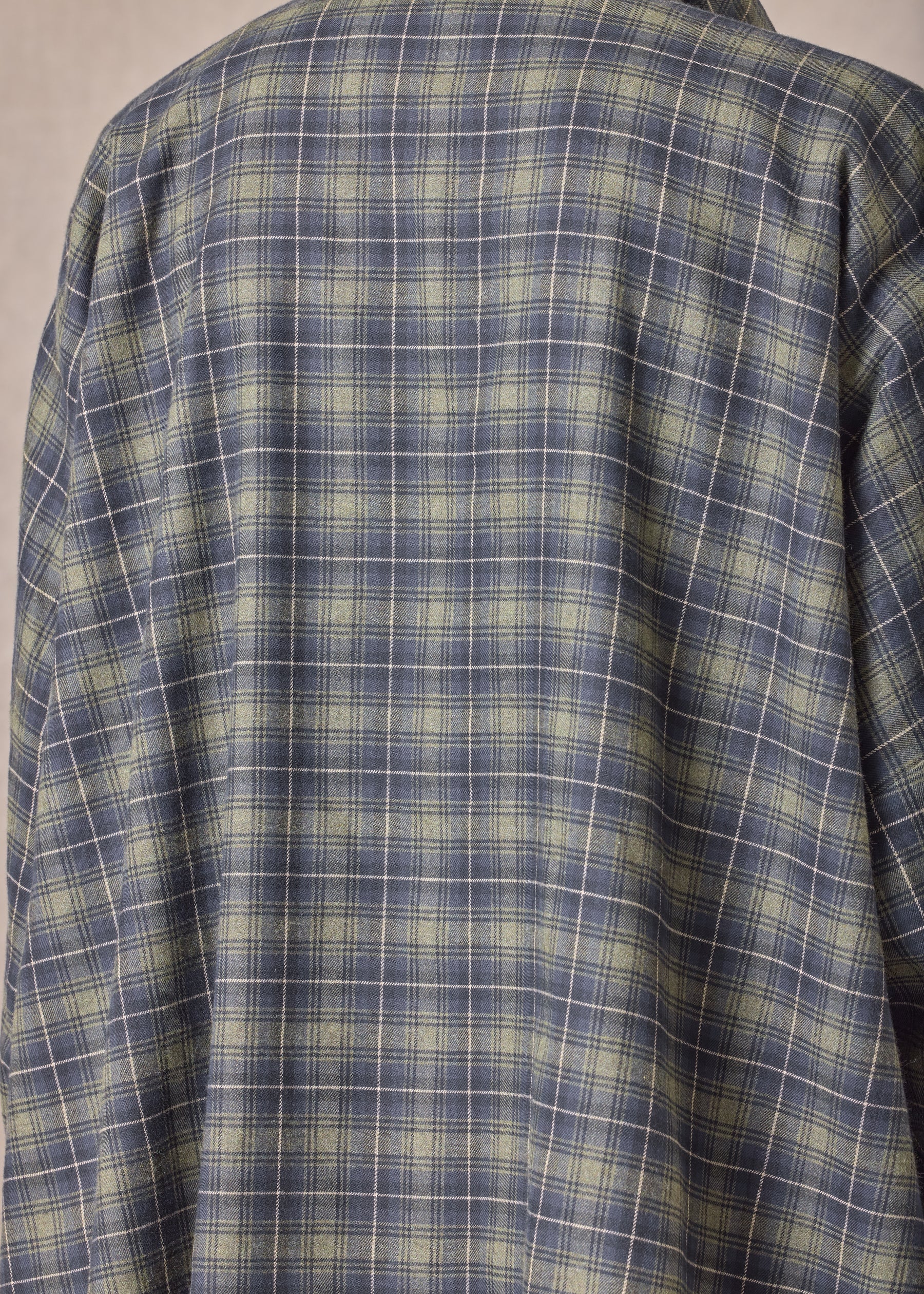 cotton wide longer back double stand collar shirt jacket - long