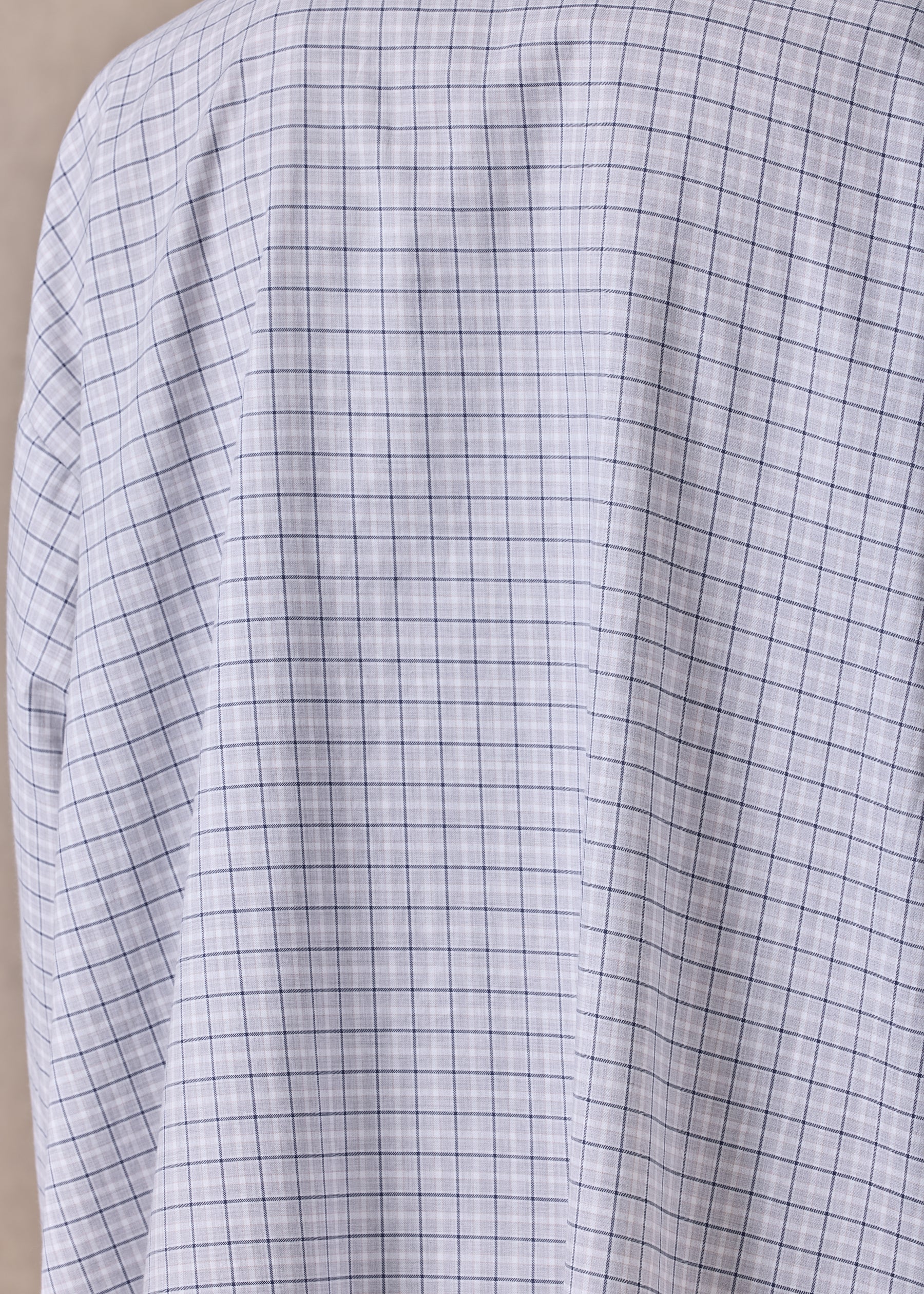 cotton slim a-line scrunch neck shirt with stepped insert - long