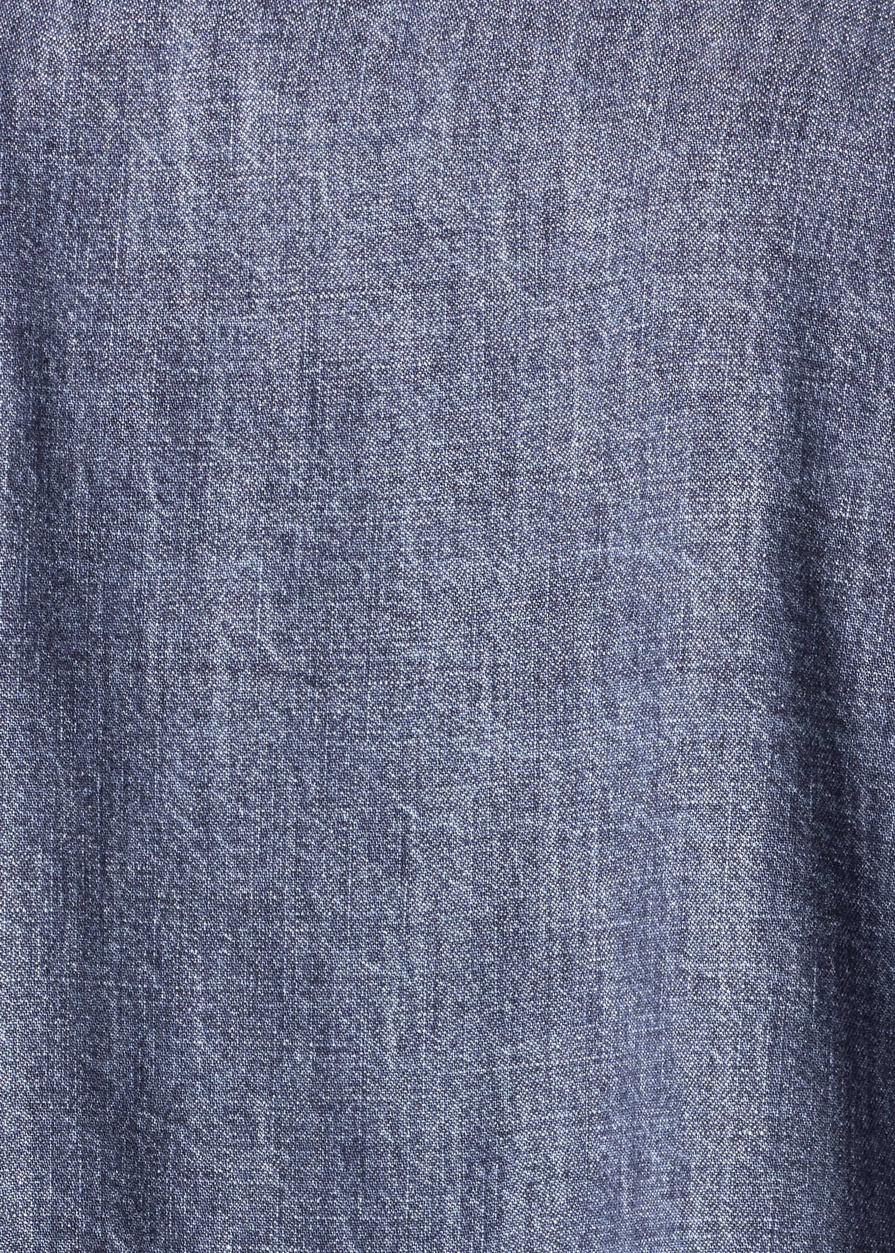 cotton wide a-line back pleat shirt with collar - long plus