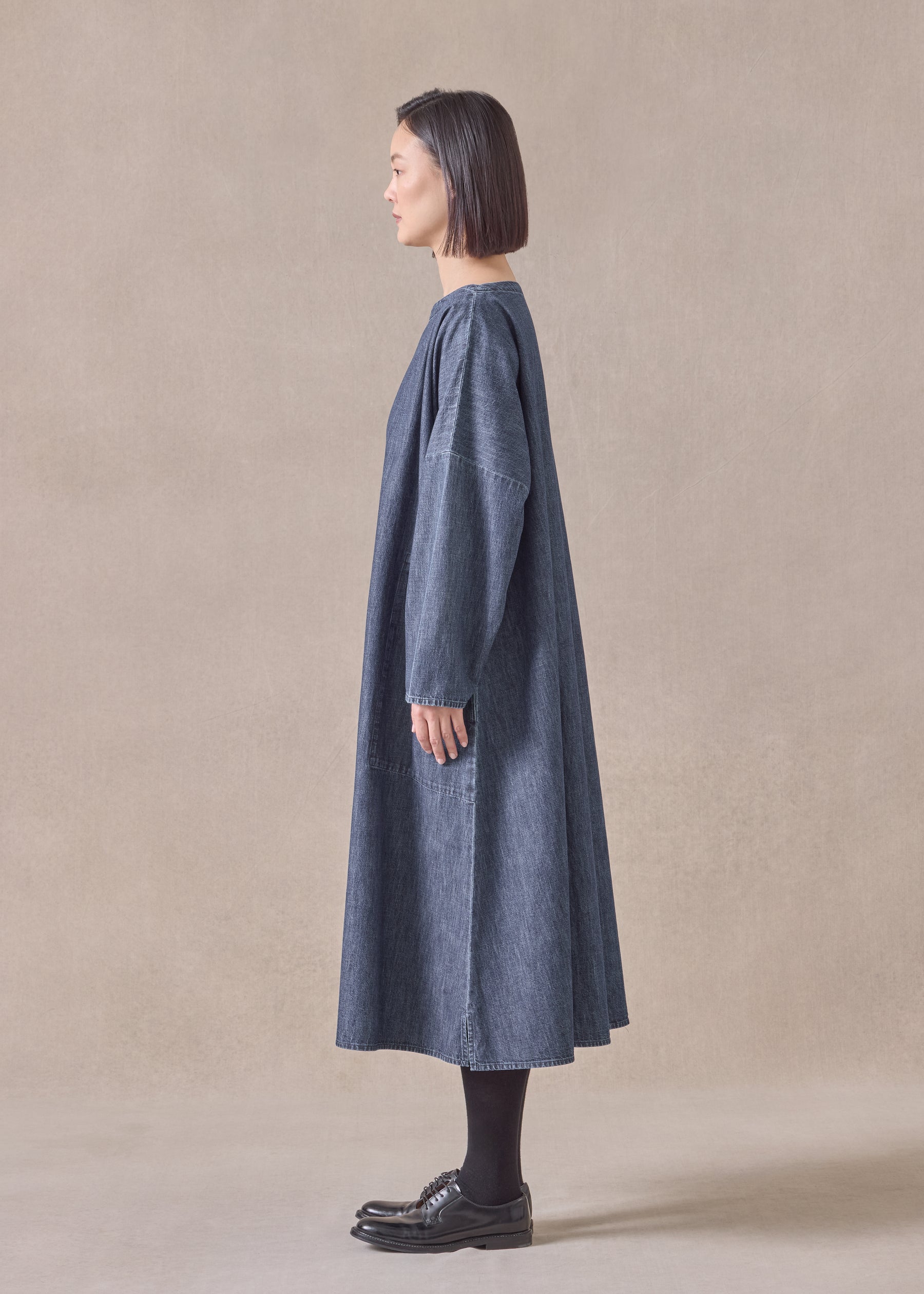 cotton chinese imperial scoop neck dress
