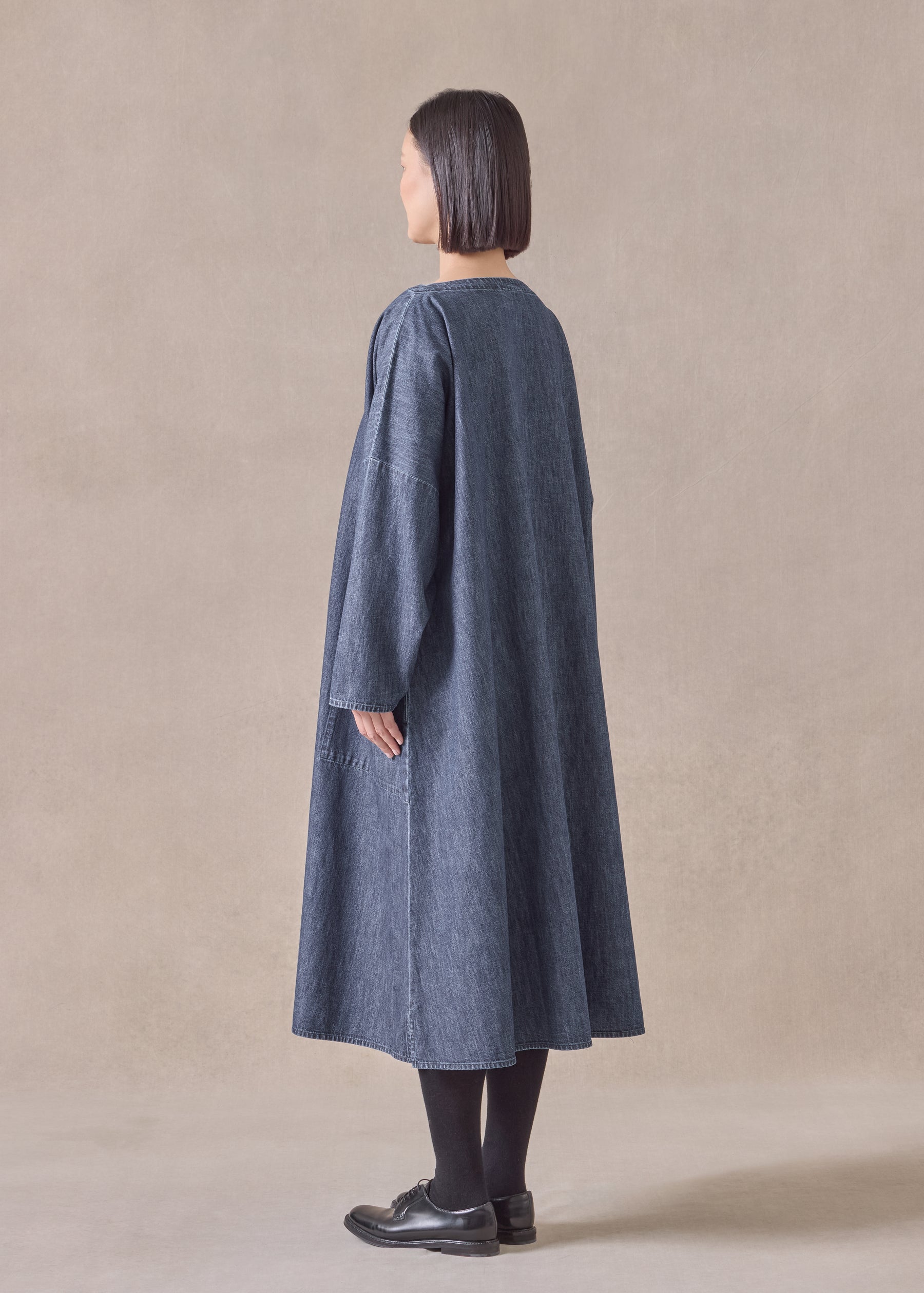 cotton chinese imperial scoop neck dress