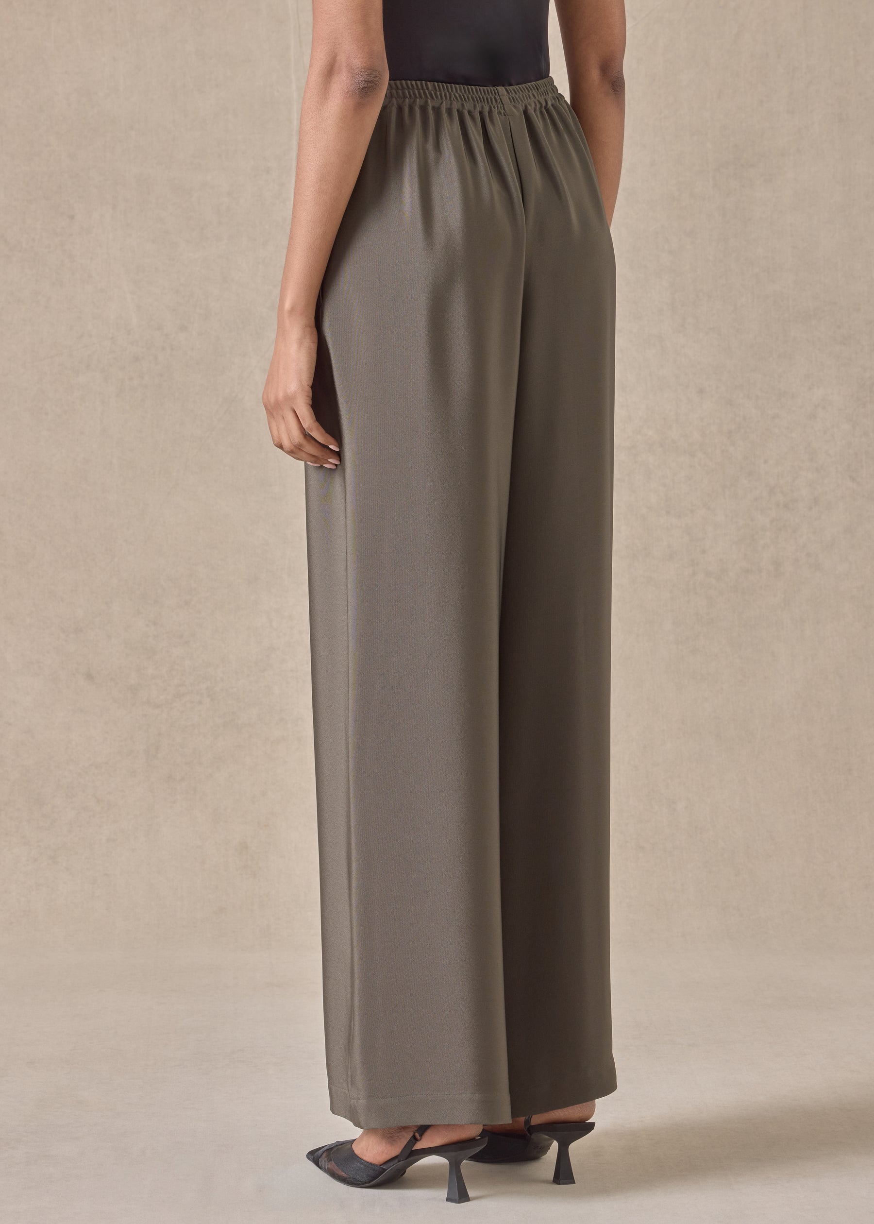 silk flared trouser
