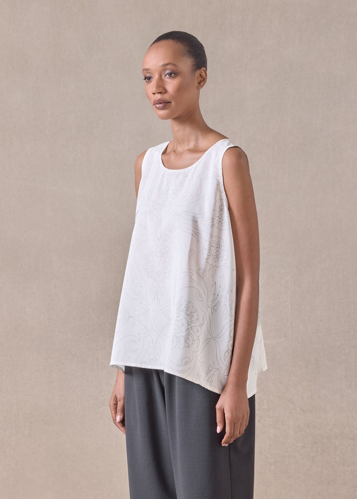 silk a-line shell - mid plus