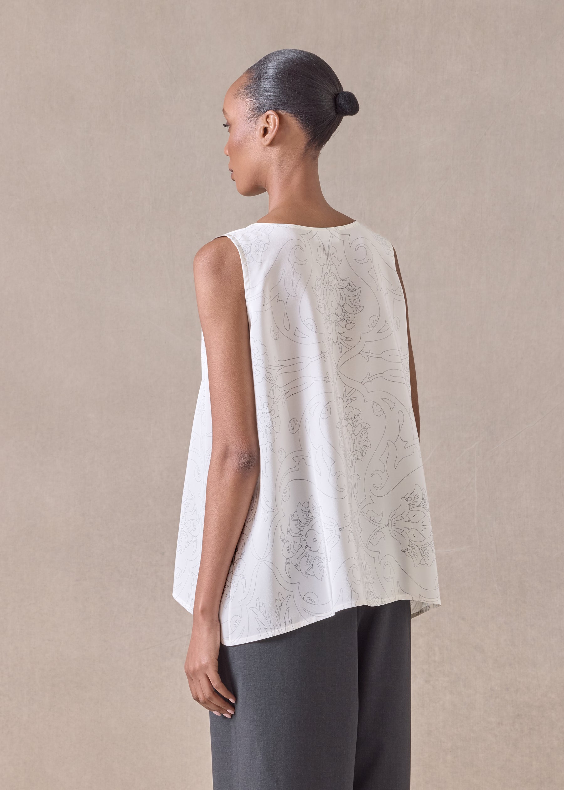 silk a-line shell - mid plus