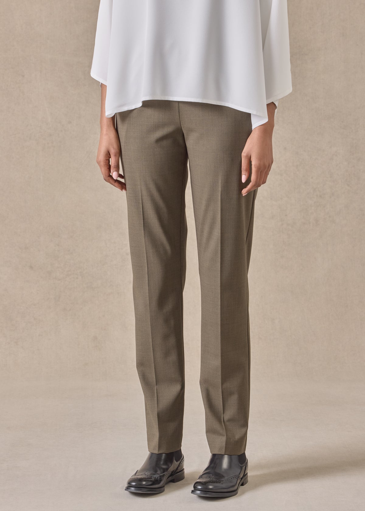 wool stretch narrow trouser