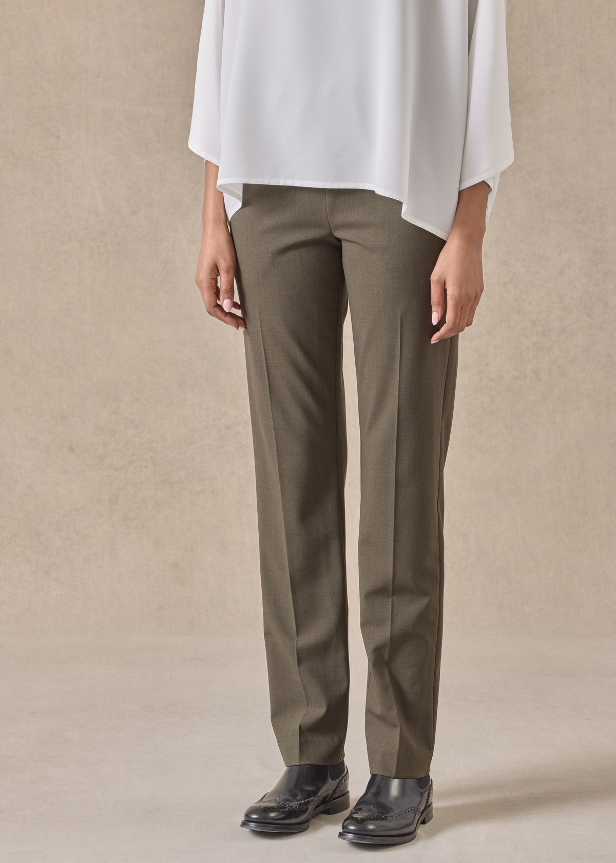 wool stretch narrow trouser