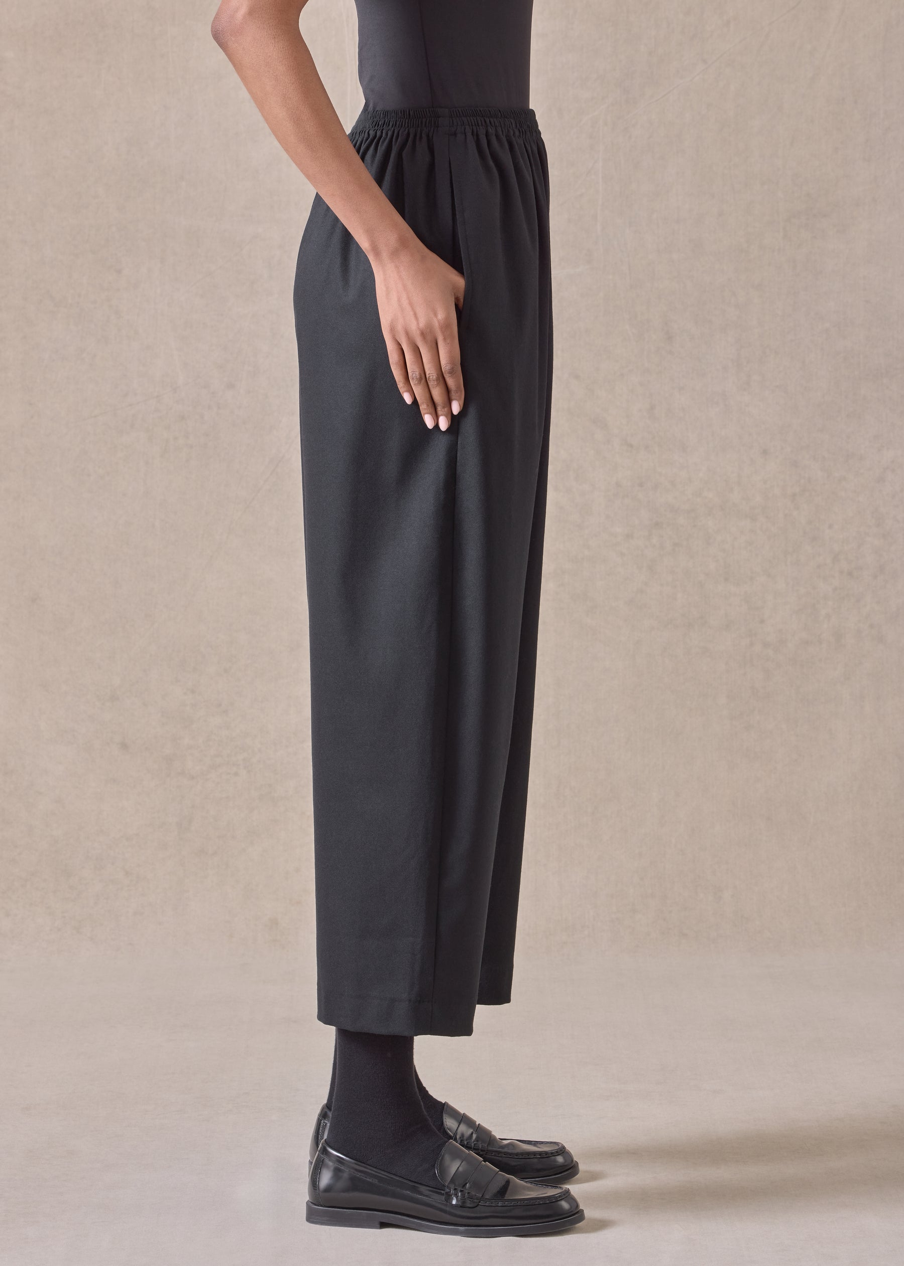 wool cashmere mix japanese trouser