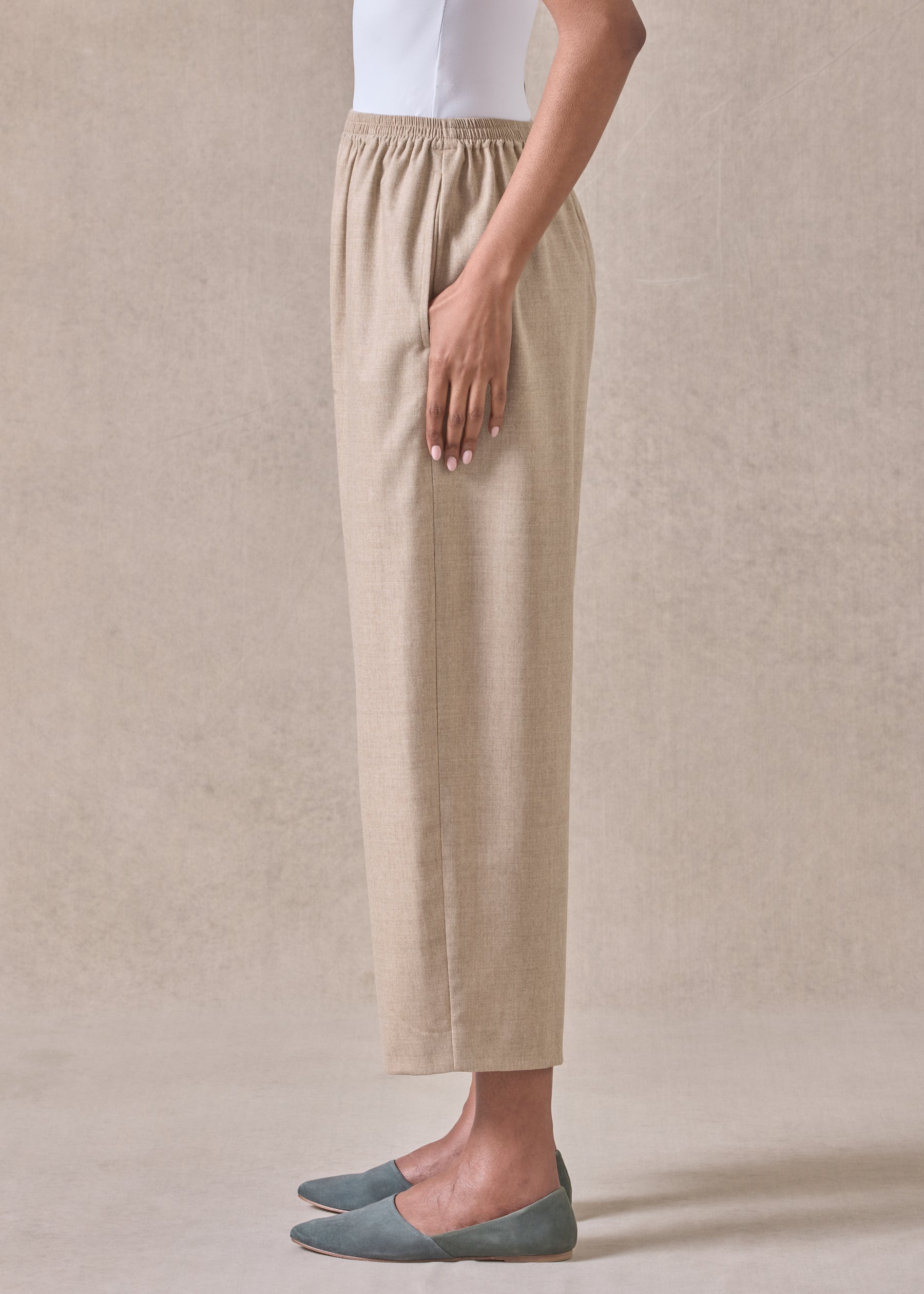 cashmere wool mix japanese trouser