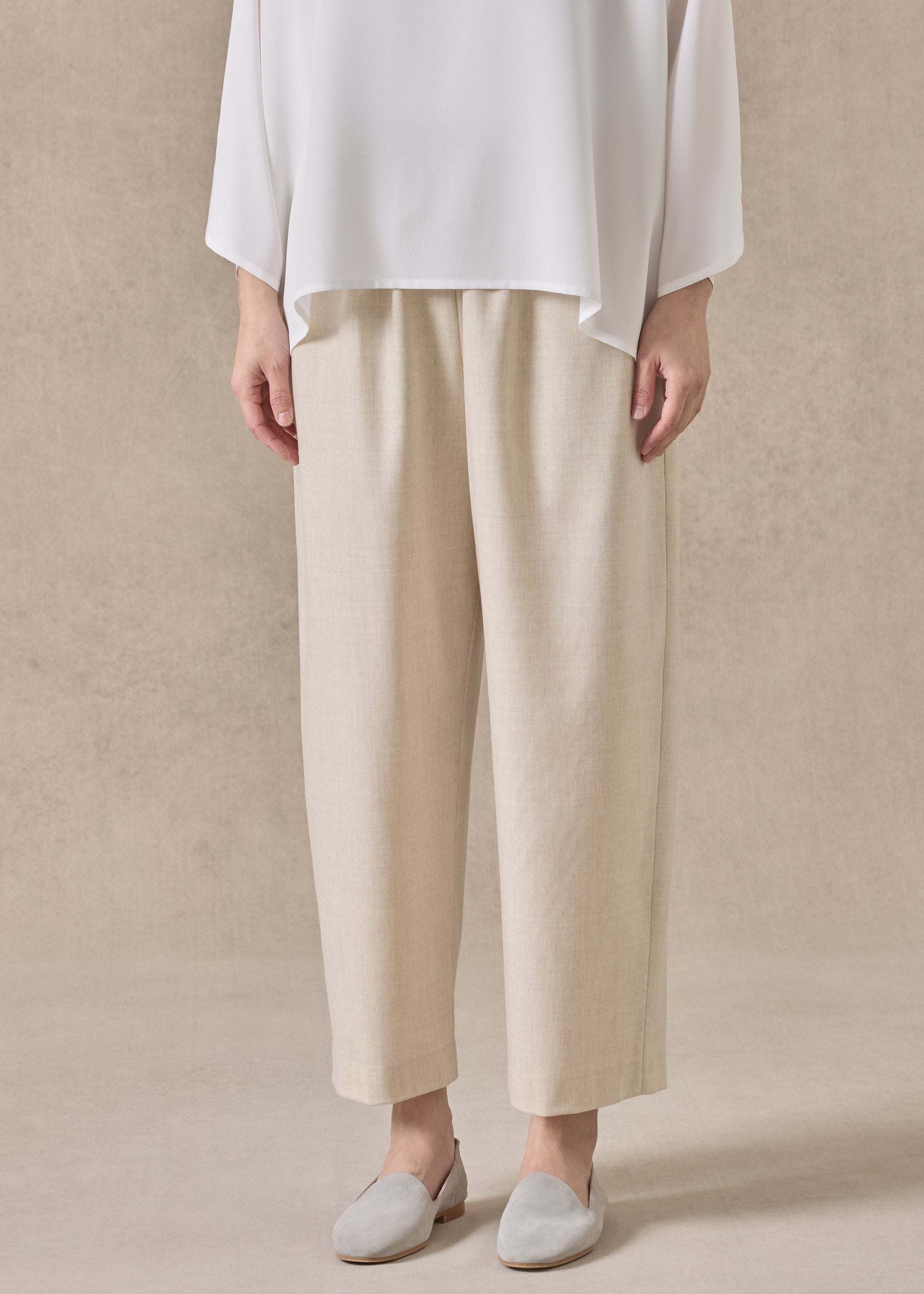 cashmere wool mix japanese trouser