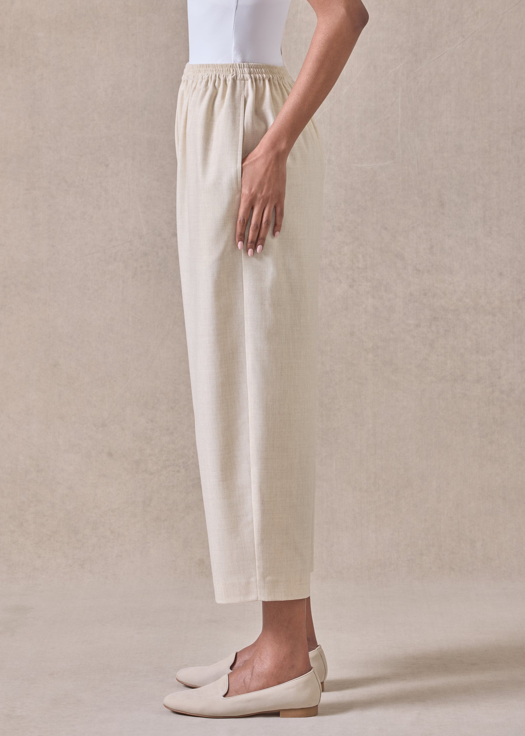 cashmere wool mix japanese trouser