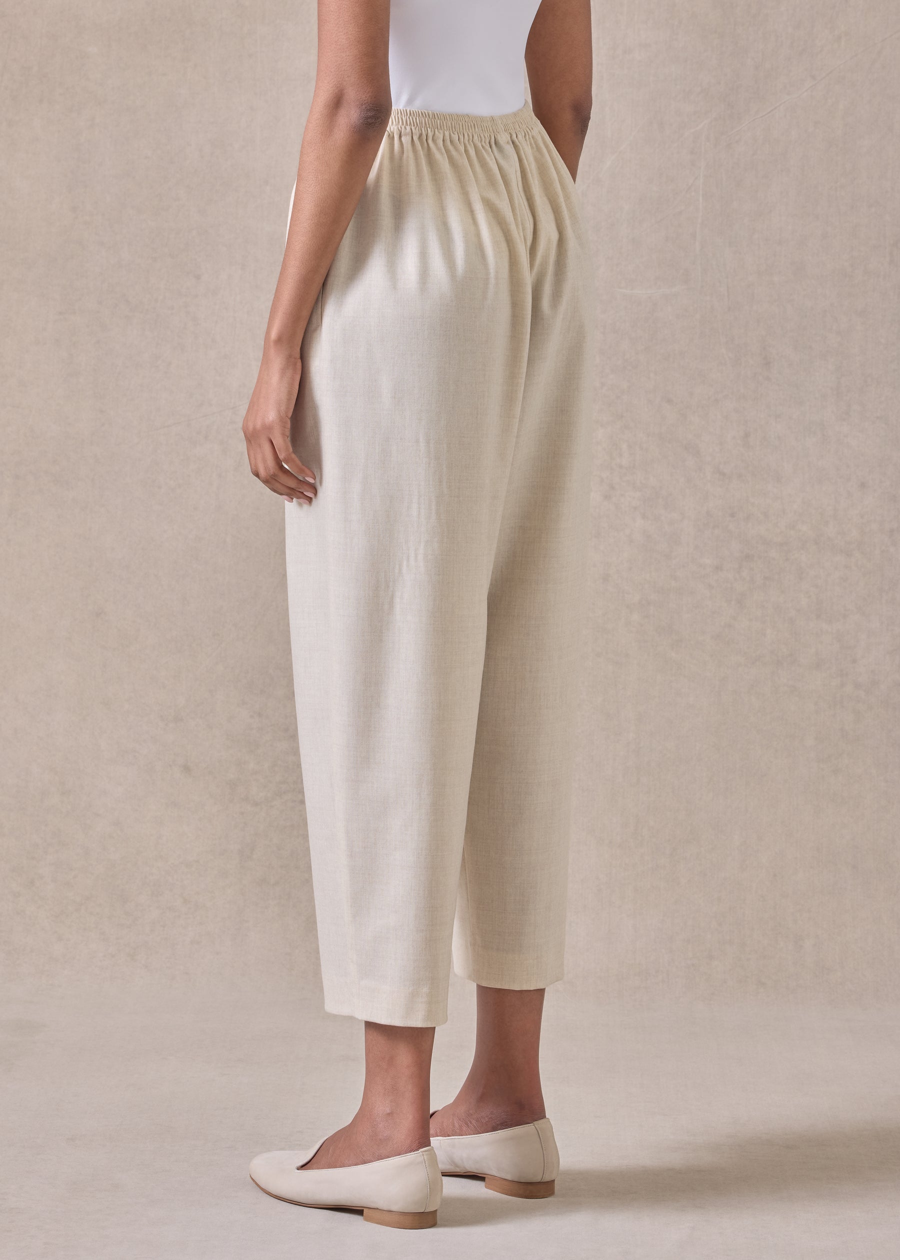 cashmere wool mix japanese trouser